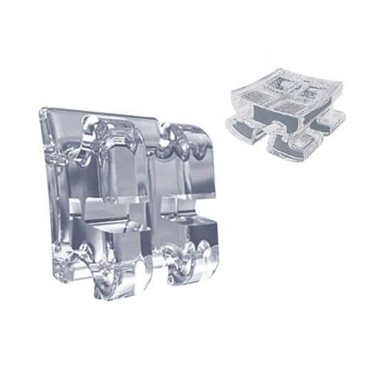 Boîtiers esthétiques orthodontiques magiques en saphir MBT avec crochet 3/4/5, boîte unique