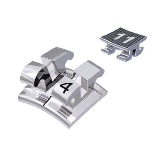 Brackets orthodontiques Dentaurum Equilibrium 022 fente avec crochets #3 MBT 5x5 boîte simple