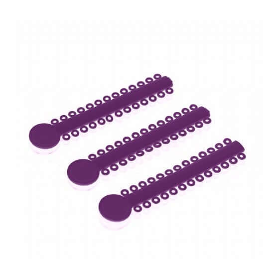 Modules de ligatures élastiques magiques attaches pour crochets violet 1000 pcs
