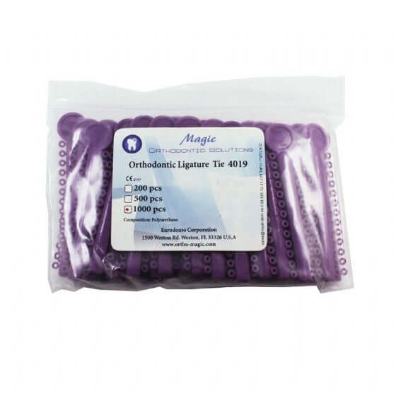 Modules de ligatures élastiques magiques attaches pour crochets violet 1000 pcs