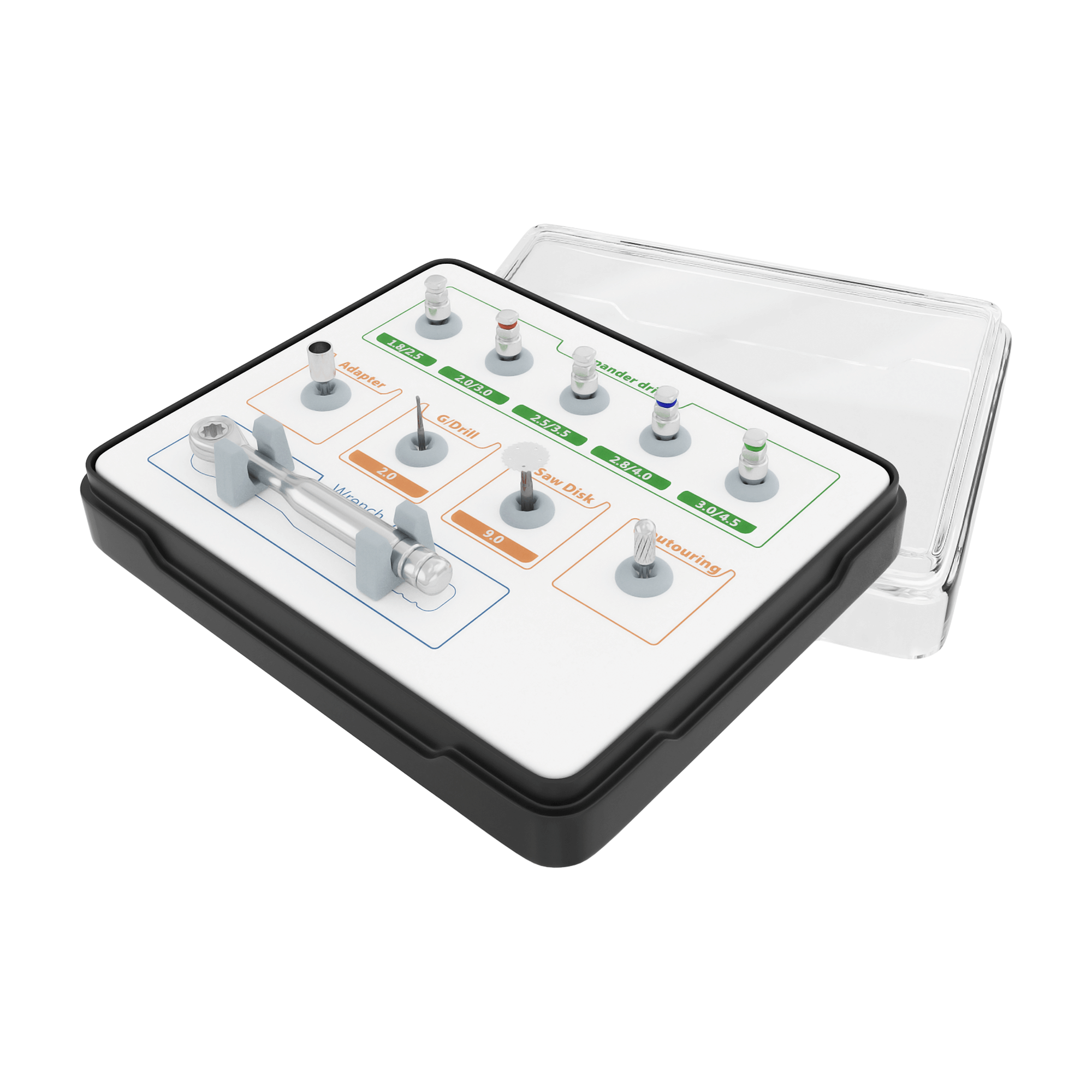 DSI Knochenexpansionsbohrerset für Osteotomieerweiterung und sofortige Implantatinsertion