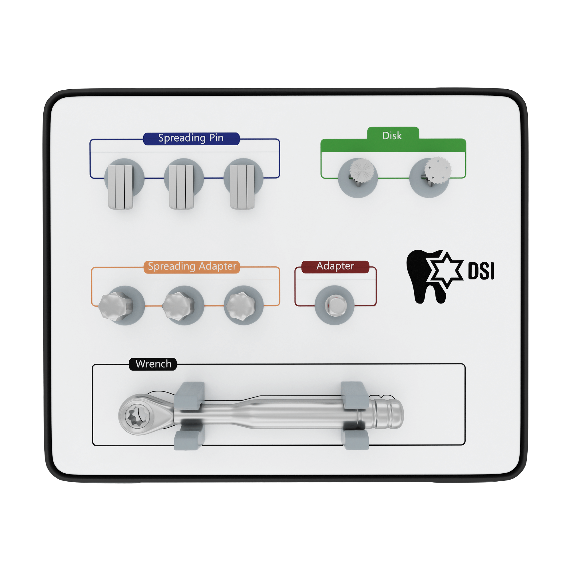 Kit de Separadores Óseos DSI para División y Expansión de Crestas Alveolares