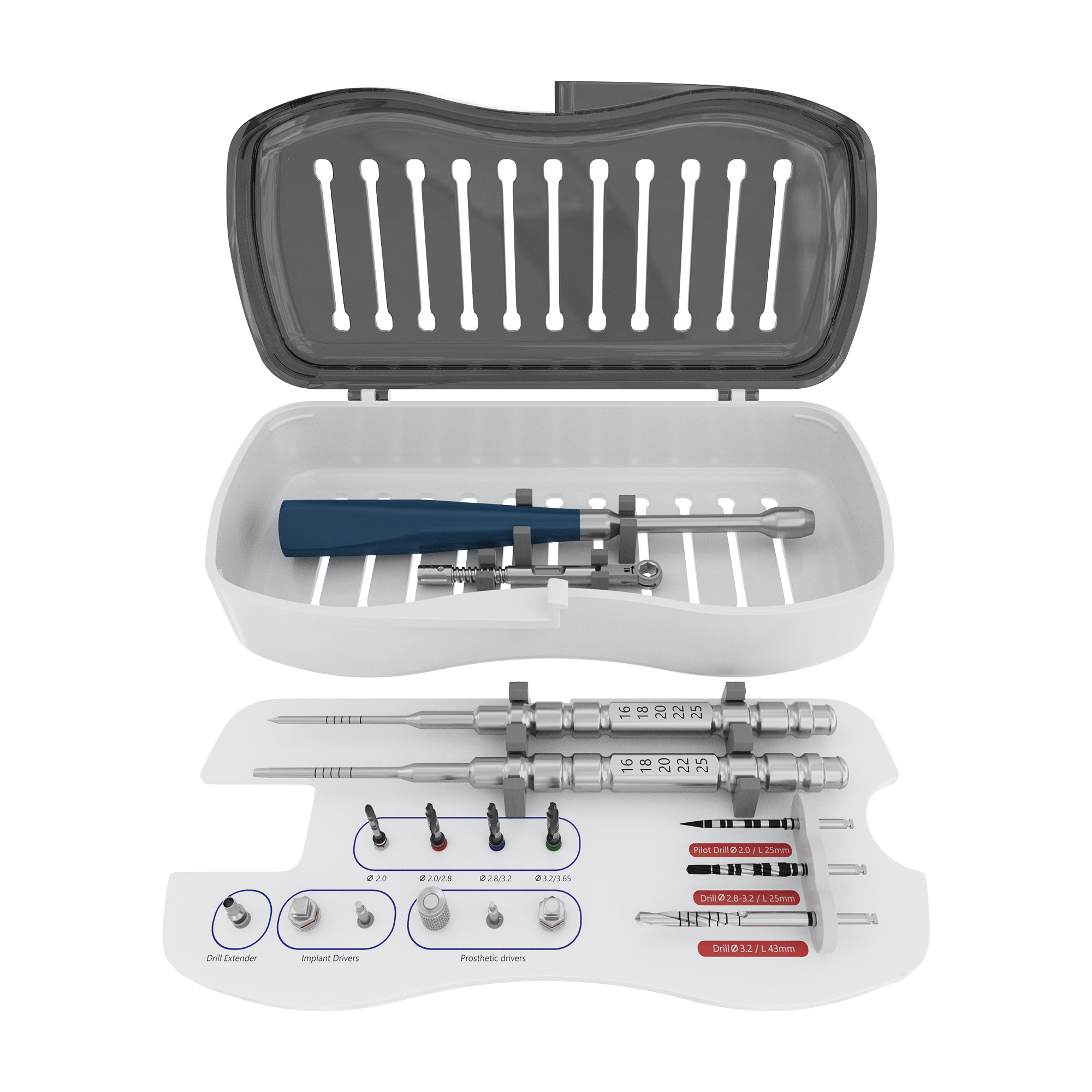 Kit chirurgical DSI SK-DSY Grip Ptery pour installation d'implant