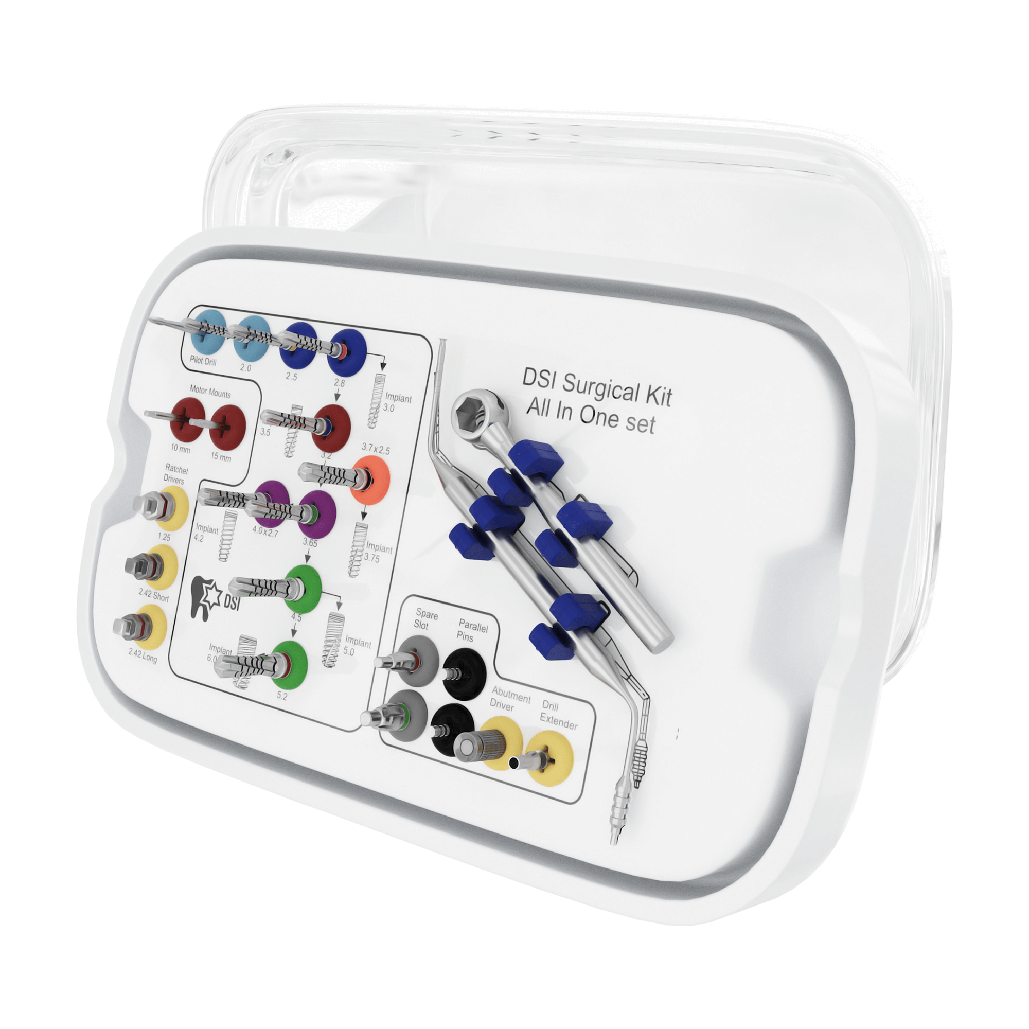 DSI SK004 Kit Quirúrgico Premium Todo-en-Uno para Colocación de Implantes