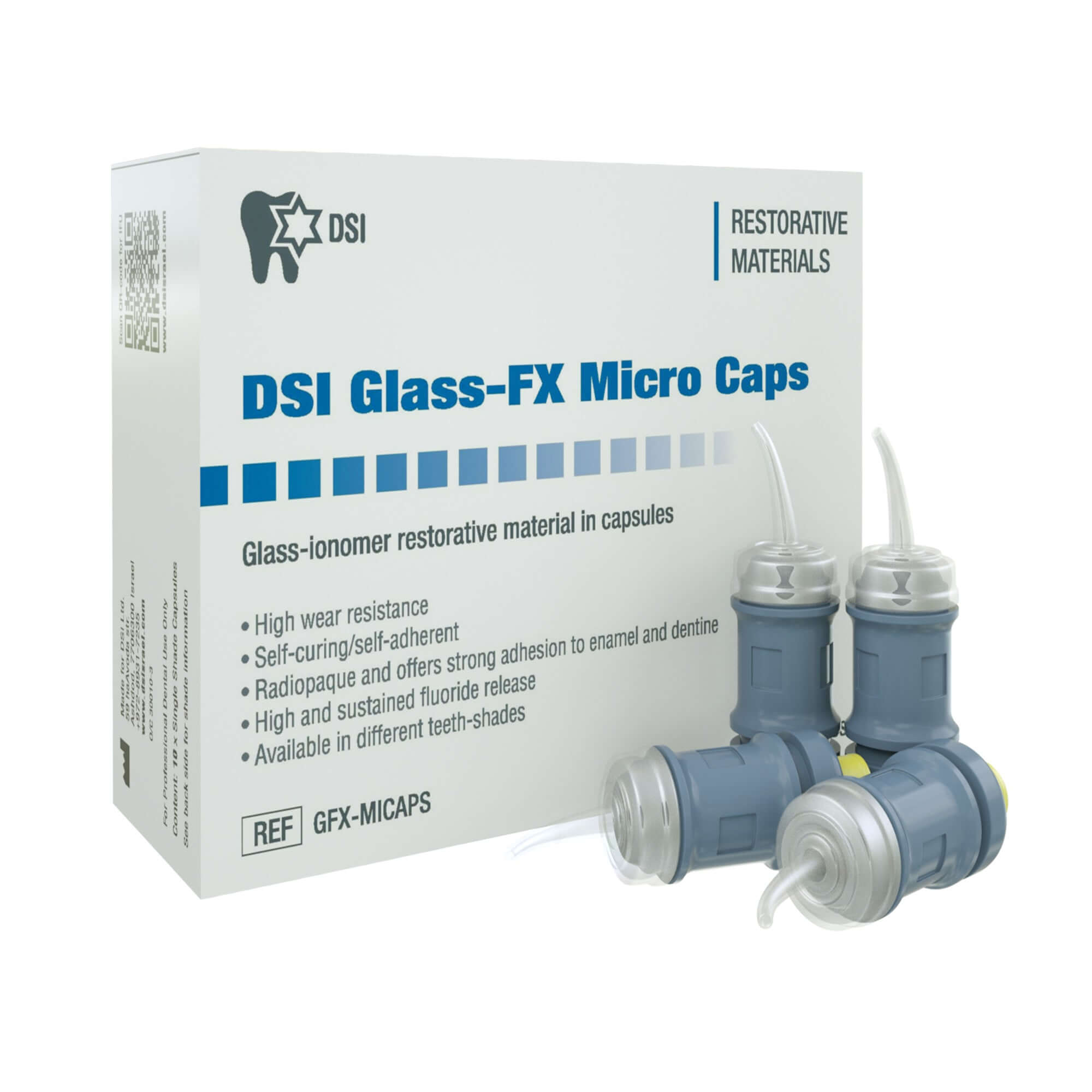 DSI Glass FX Micro Caps Cemento de Vidrio-Ionomero en Cápsulas 10pcs A2
