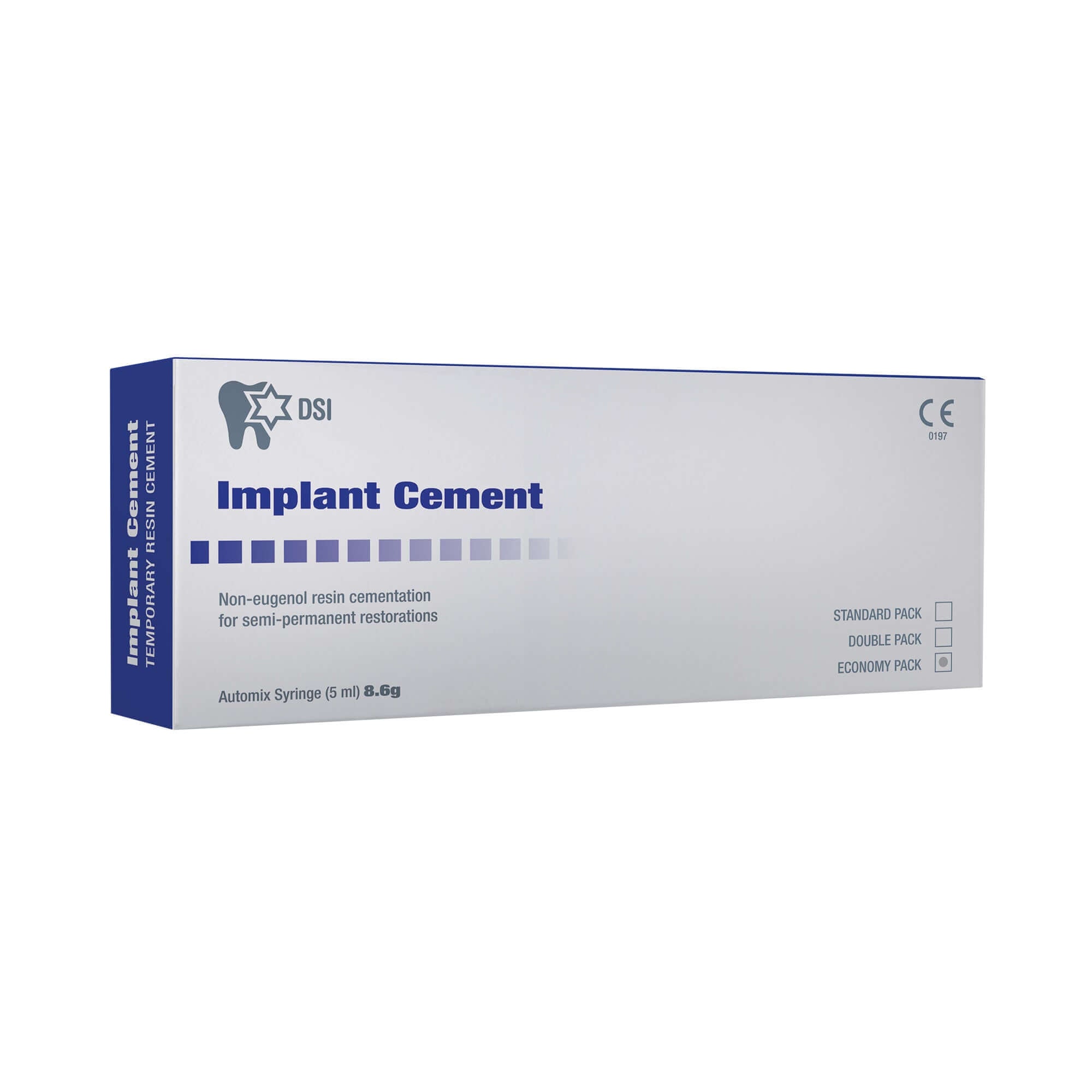 DSI Semi-Permament Implant Cement For Crowns 8.6g Automix Syringe
