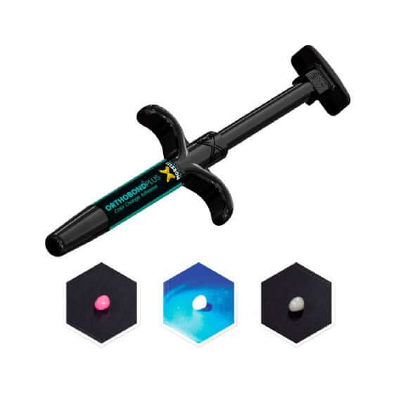 Adhesivo Morelli OrthoBond Plus de curado por luz y cambio de color para brackets, jeringa de 4g