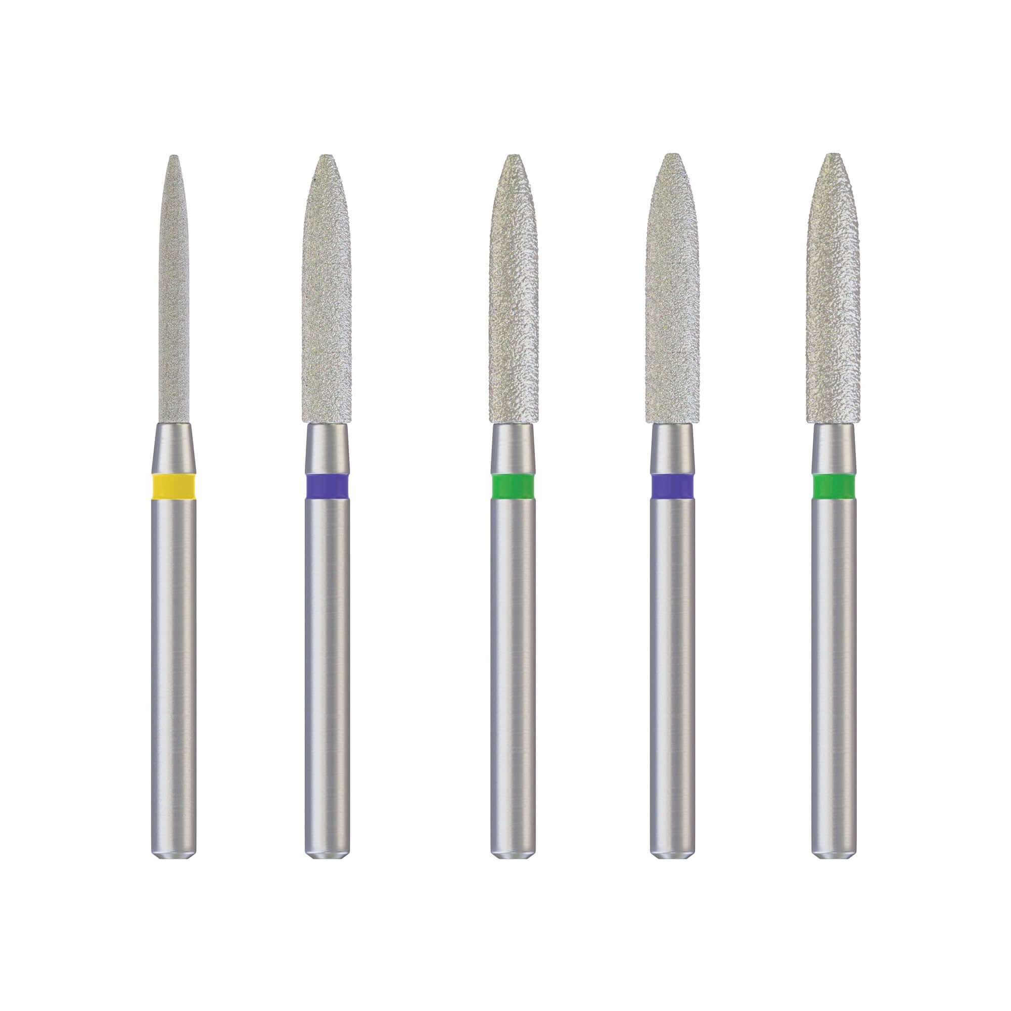 Punte cilindriche appuntite DSI Dental Diamond Burs (ISO-245) 22mm (10 pezzi)