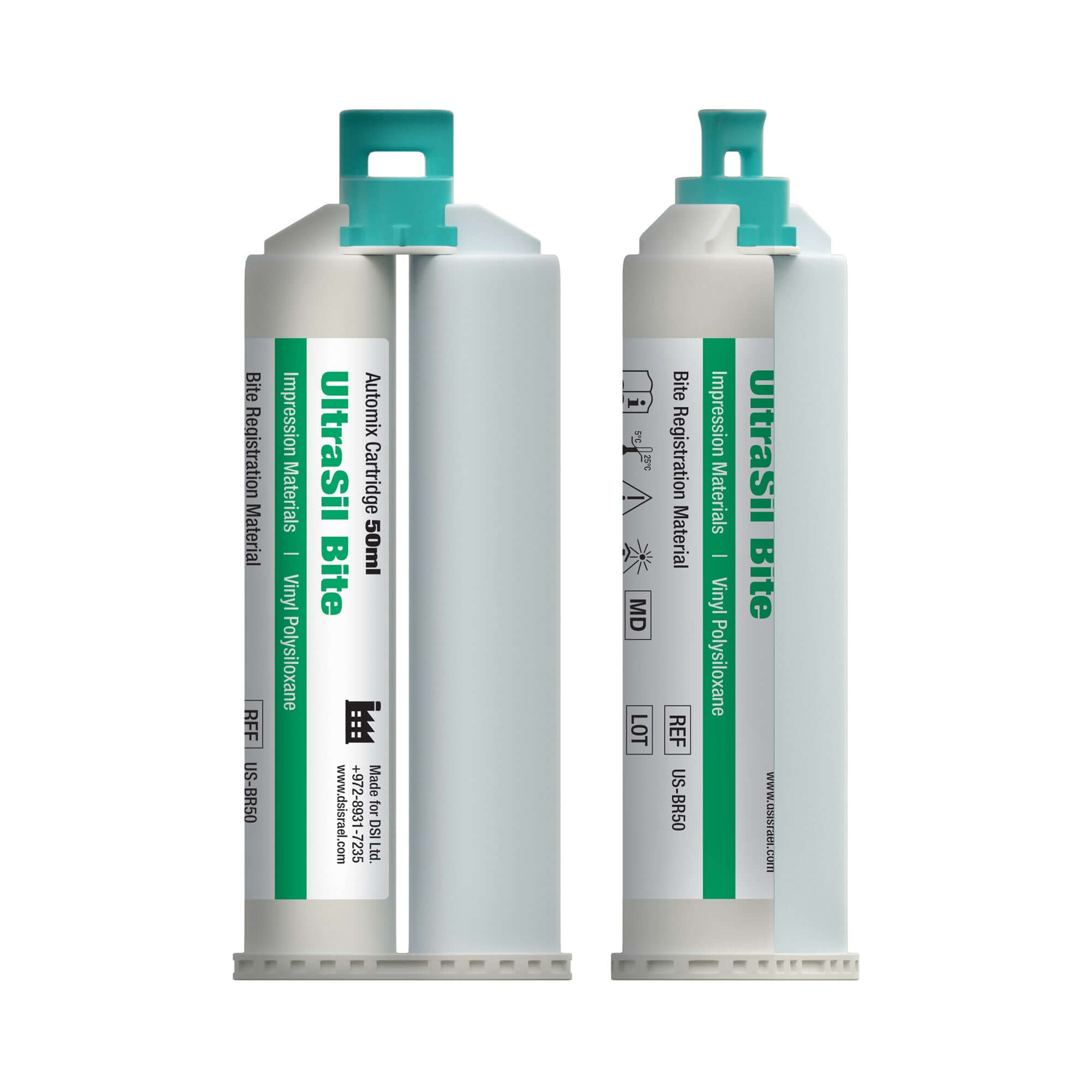 Matériau d'enregistrement de morsure DSI Ultrasil pour prise d'empreinte 2x50ml