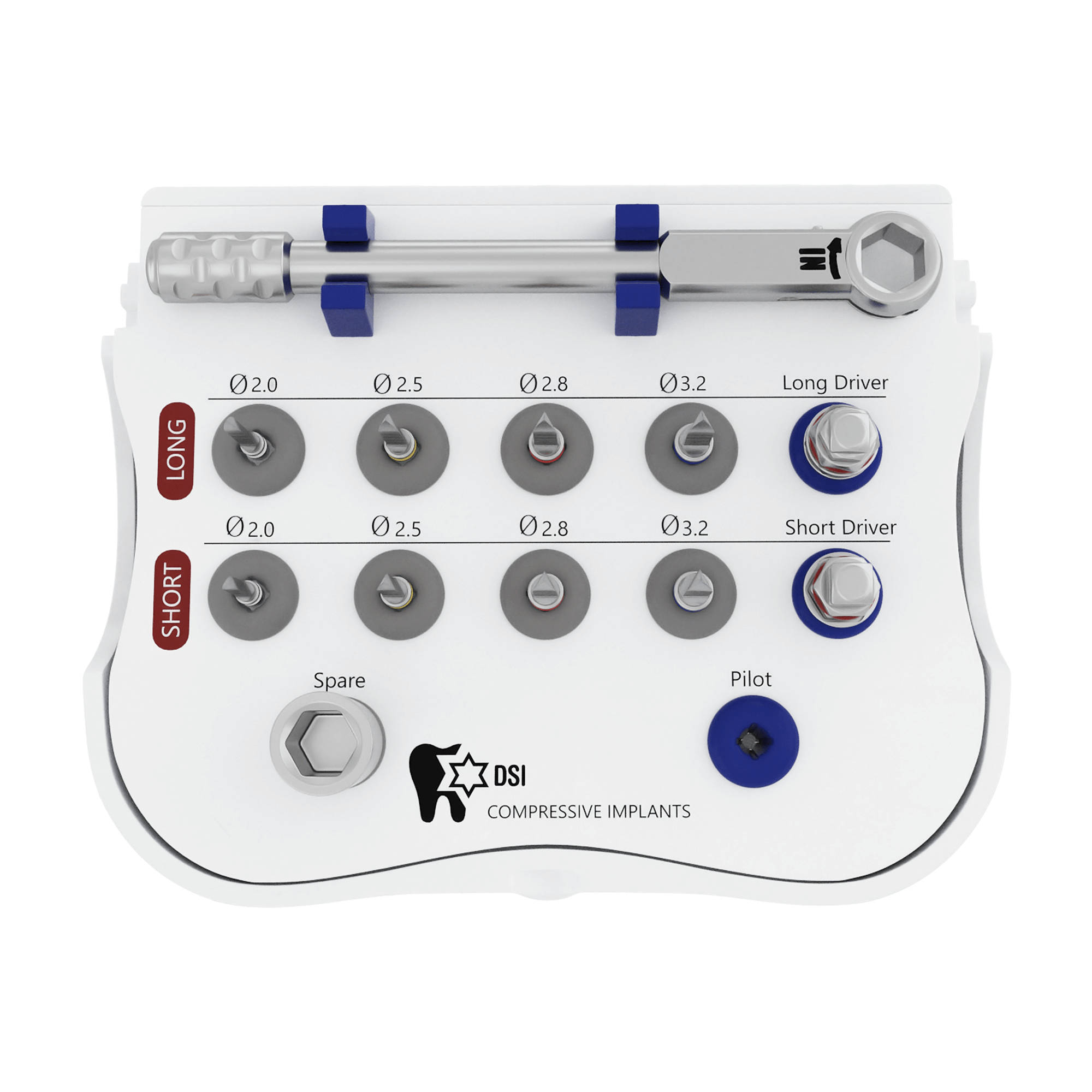 Kit Quirúrgico DSI SK001(M/R) para Implantes de Una Pieza MCB/ROOT