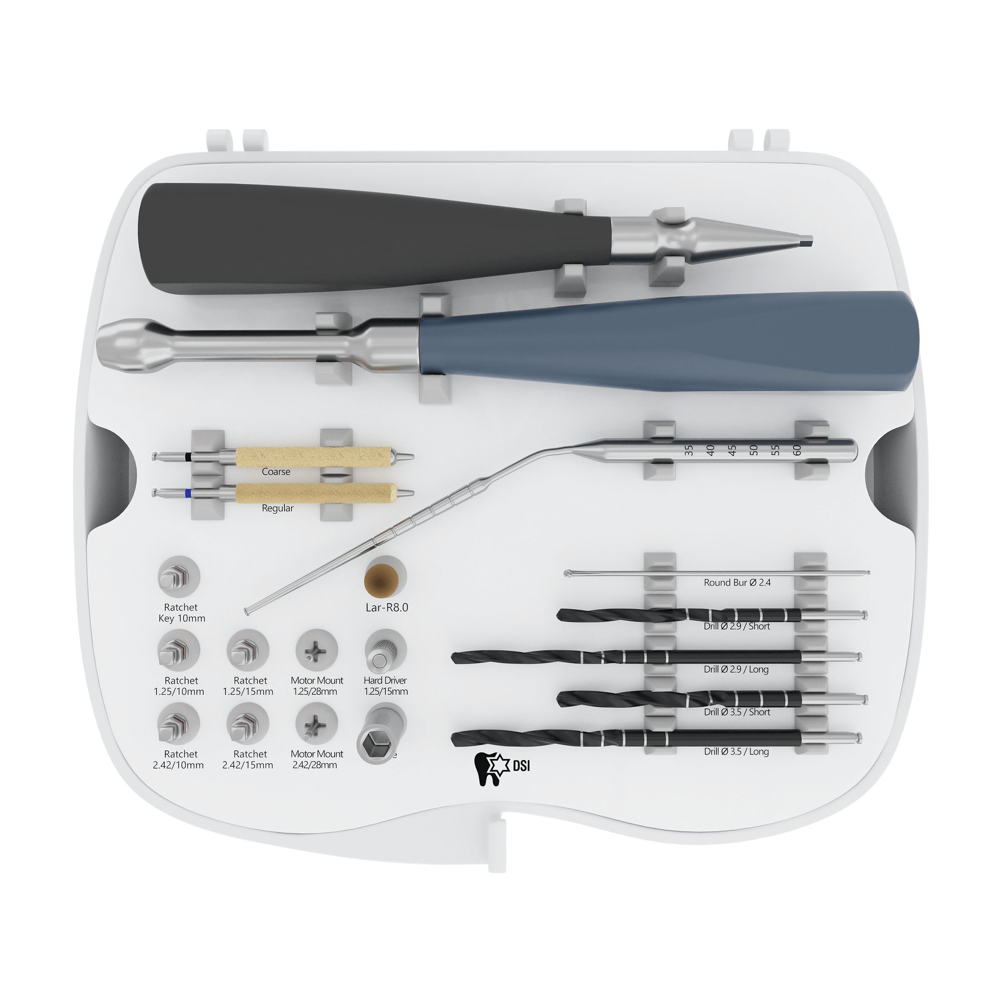 Kit Quirúrgico DSI SK007 Zygo Herramientas y Brocas Instalación de Implantes Cigomáticos