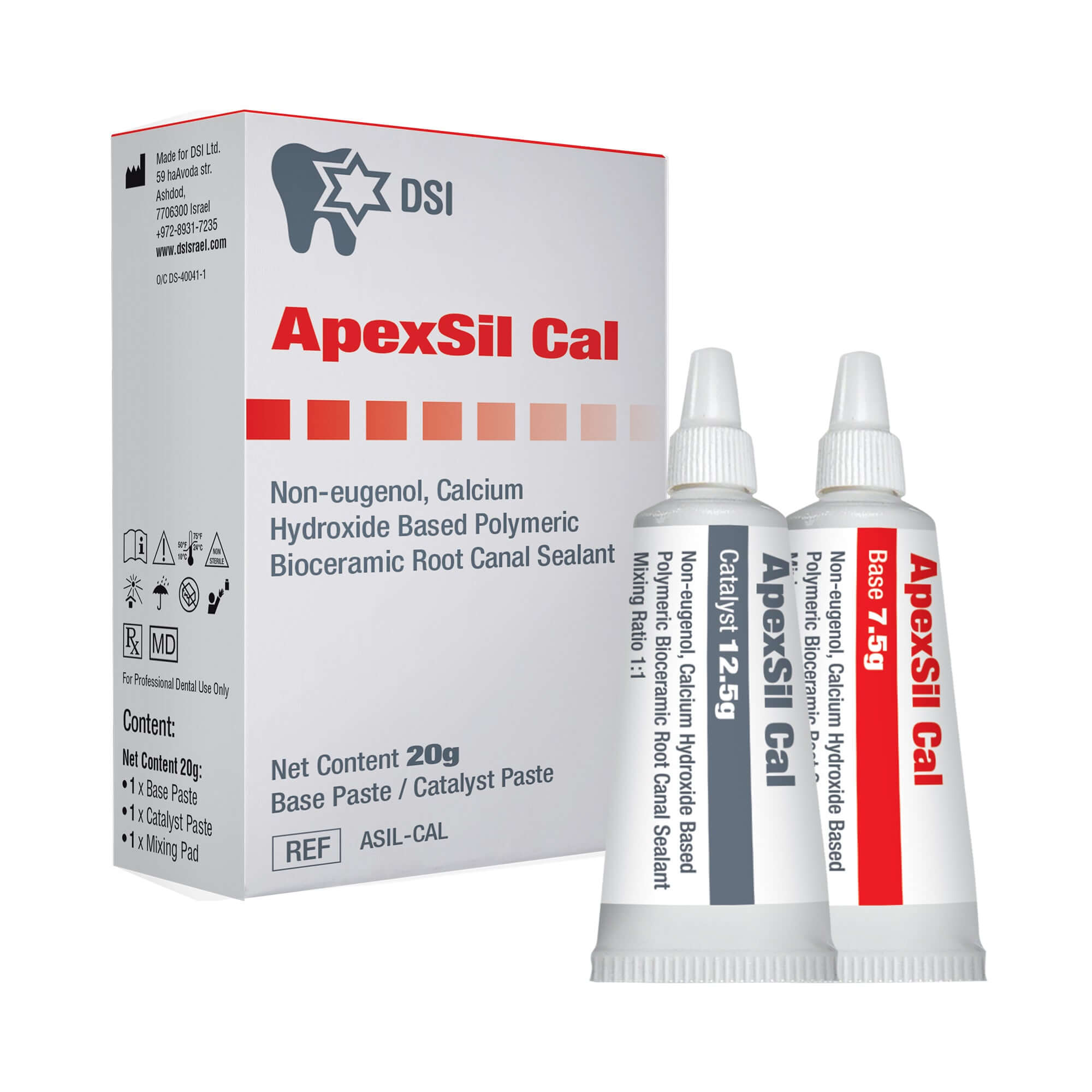 DSI Apexsil Cal Idrossido di Calcio Materiale per Otturazione del Canale Radicolare 12,5+7,5g