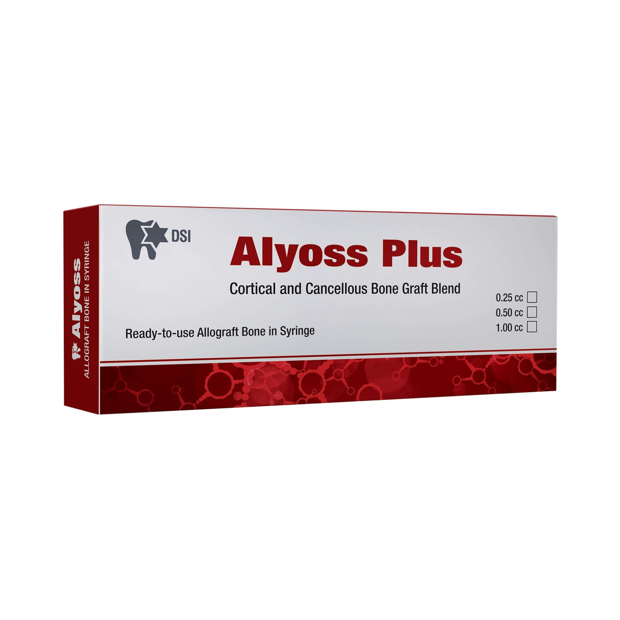 Greffon osseux naturel DSI Alyoss Allograft mélange cortical-spongieux en seringue