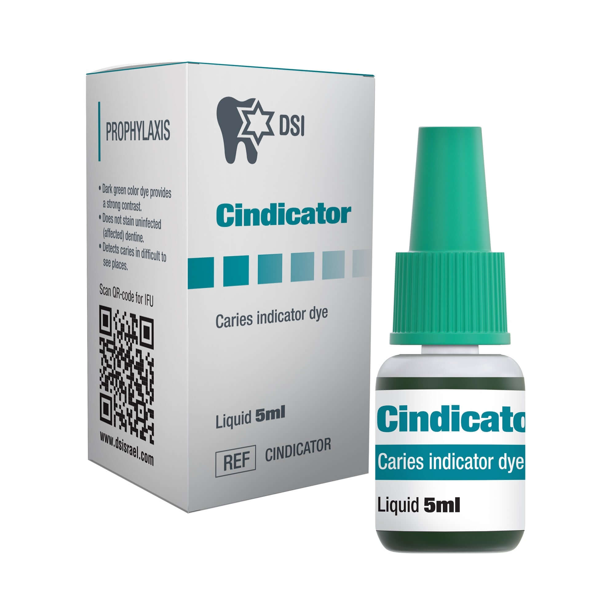 DSI Cindicator Detector de Tinción para Caries Dentales Verde 5ml