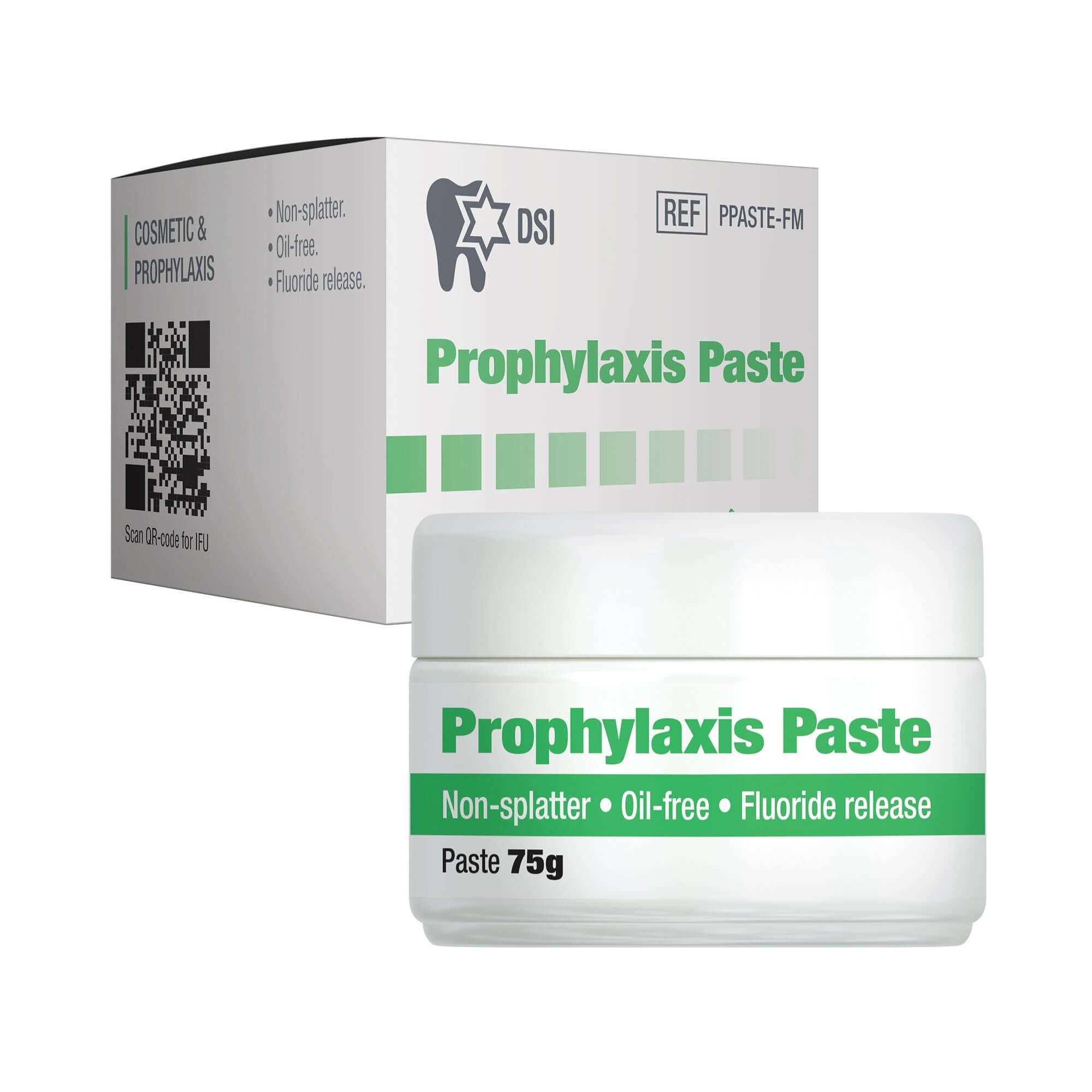 Pâte abrasive prophylactique DSI pour polissage après détartrage Menthe 75g