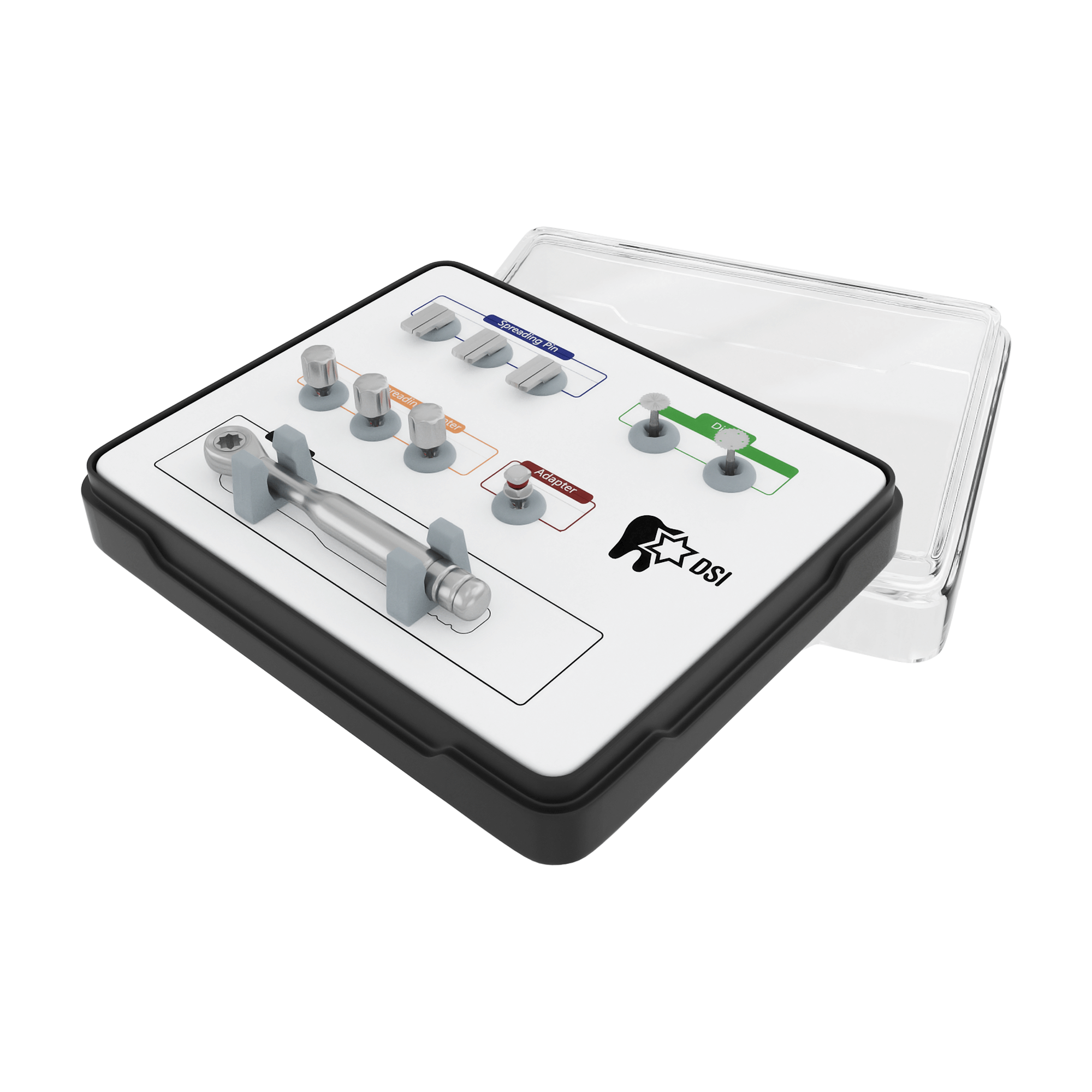 Kit de Separadores Óseos DSI para División y Expansión de Crestas Alveolares