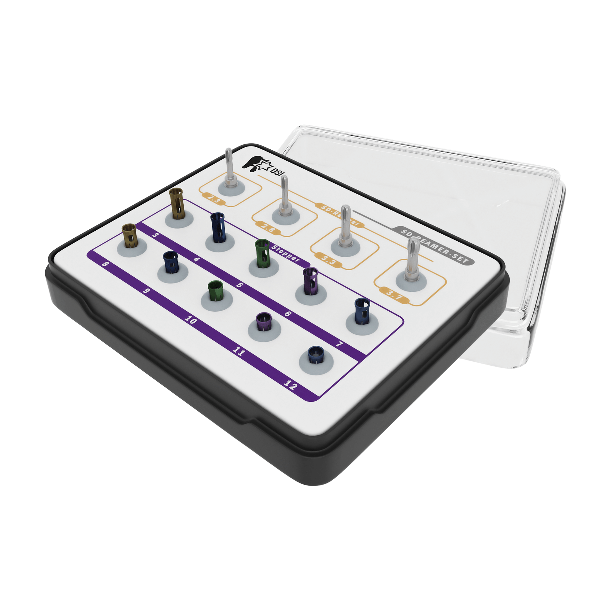 Kit de forage DSI SD-Reamer pour approche de levage sinusien crêtal avec butées