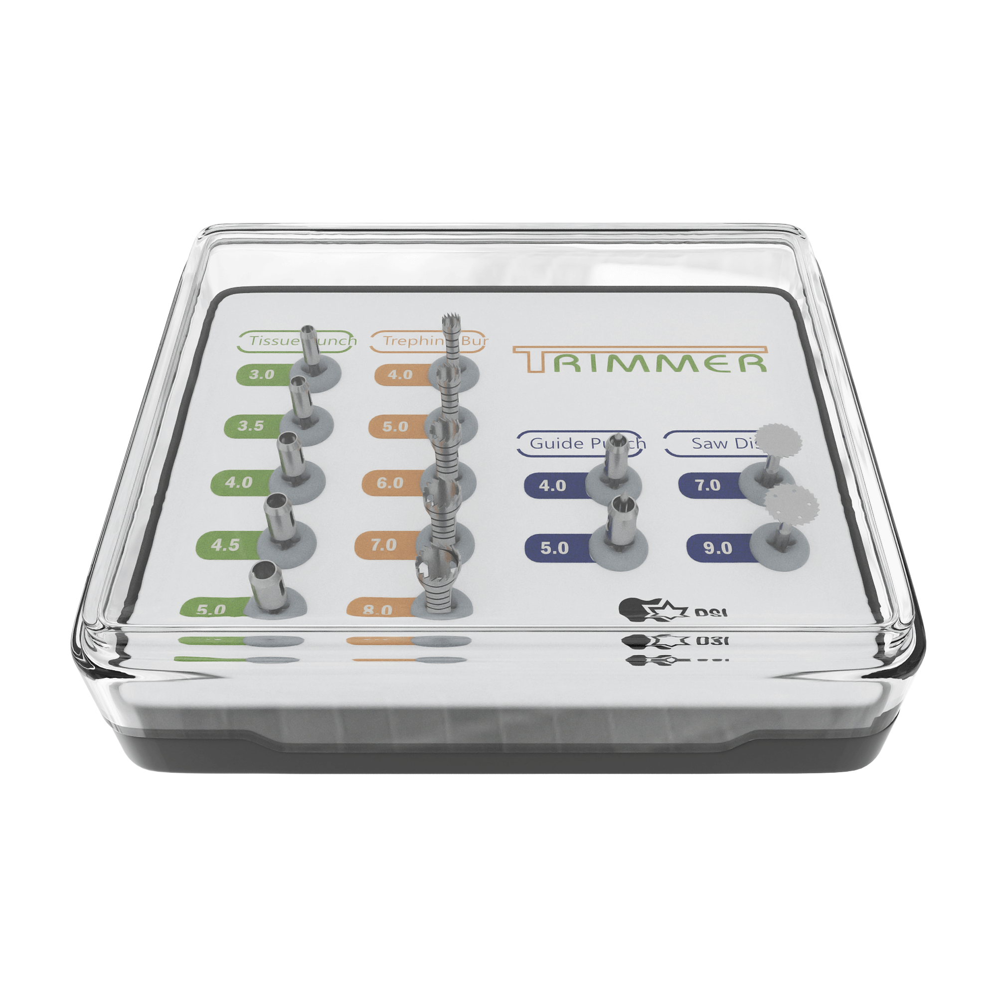 Kit Trapanazione Ossea e Punch per Tessuti DSI per Ossa e Gengive