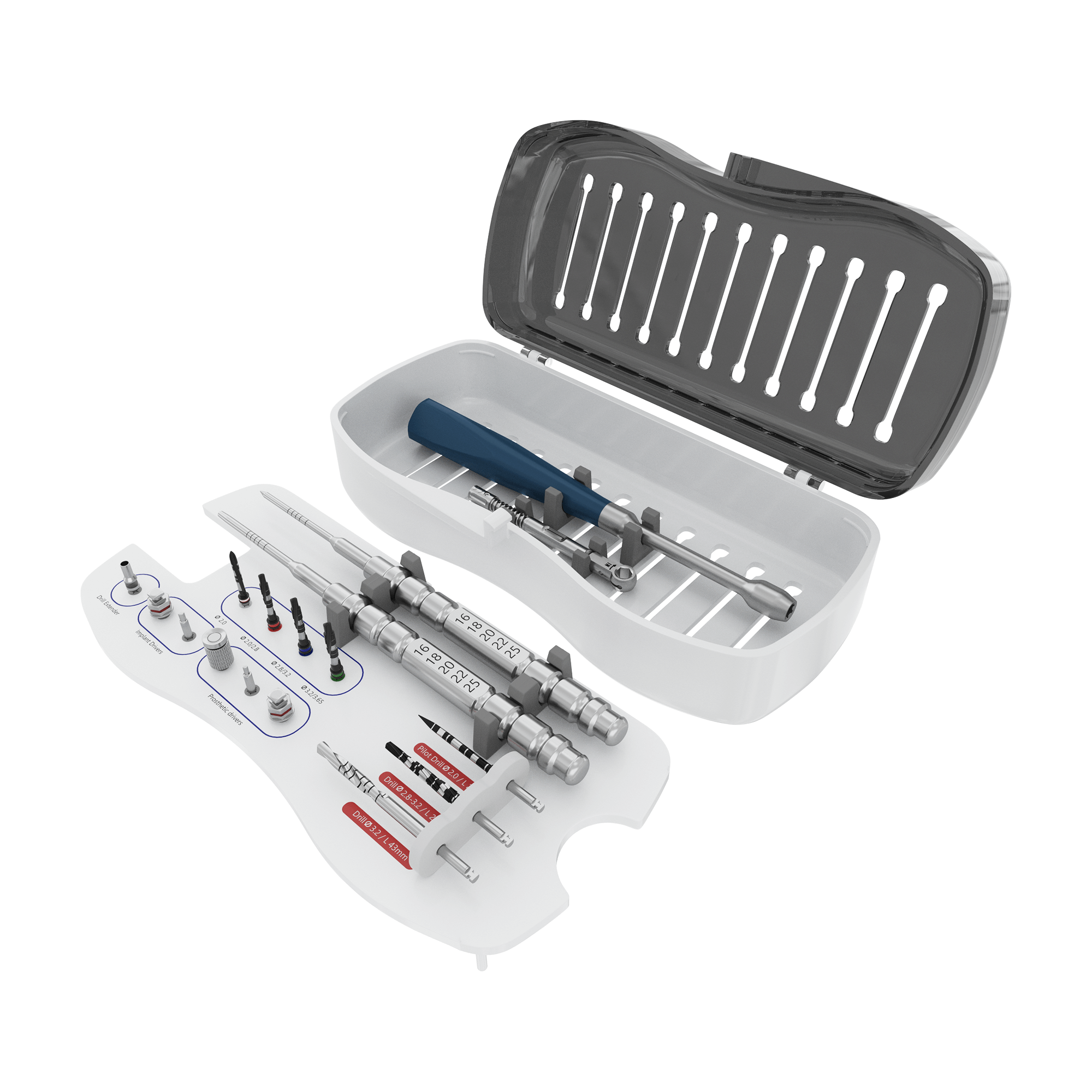 Kit chirurgical DSI SK-DSY Grip Ptery pour installation d'implant