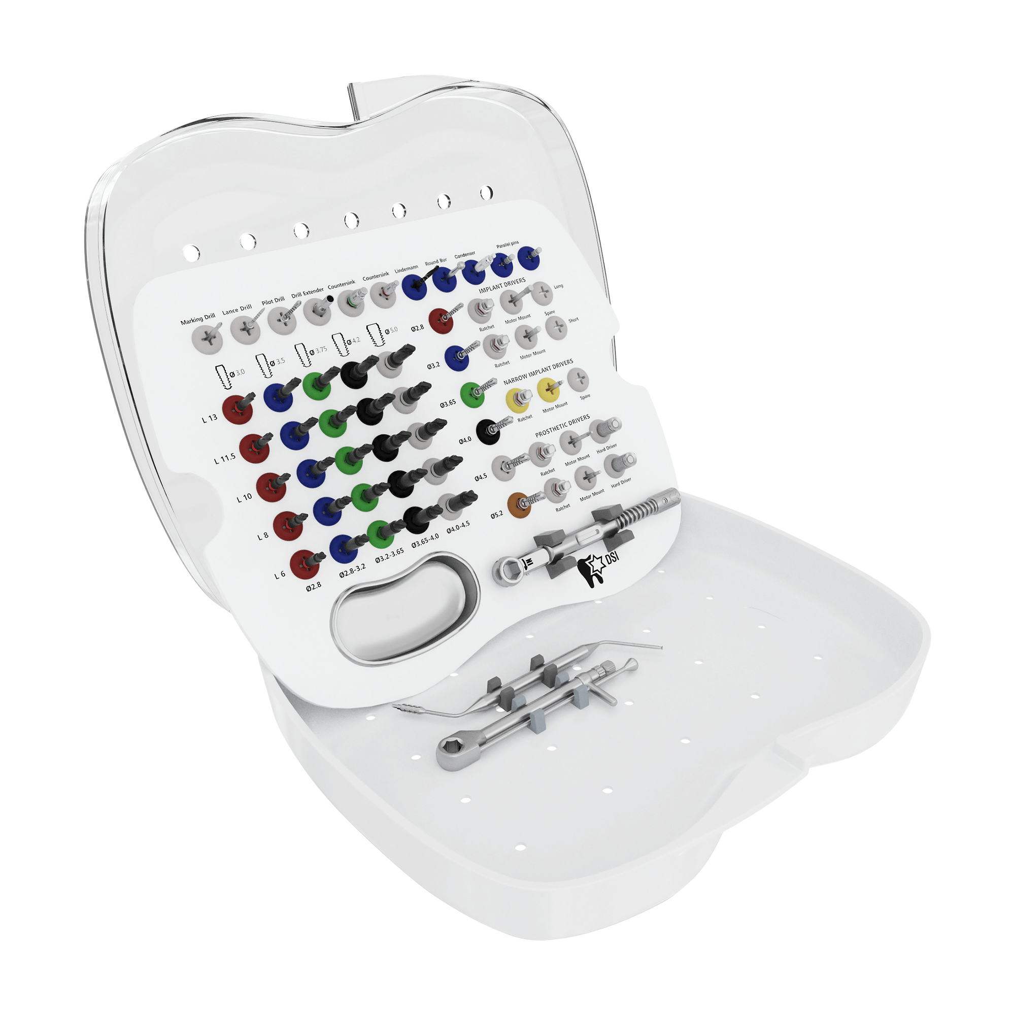 DSI SK006 Kit Quirúrgico Profesional para Tratamiento Maxilofacial Avanzado de Implantes