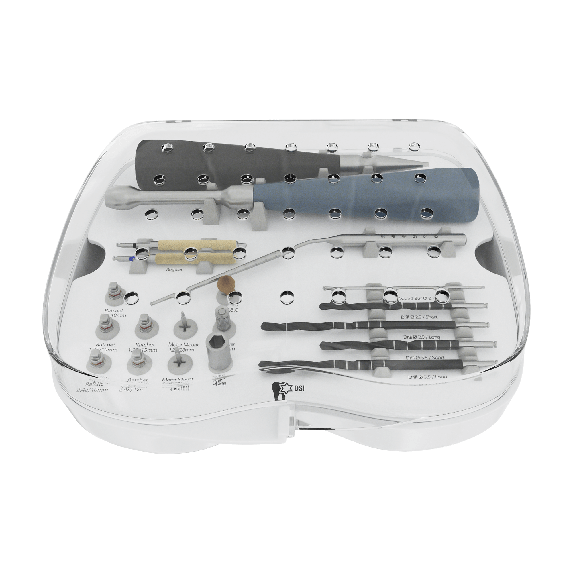 Kit Quirúrgico DSI SK007 Zygo Herramientas y Brocas Instalación de Implantes Cigomáticos
