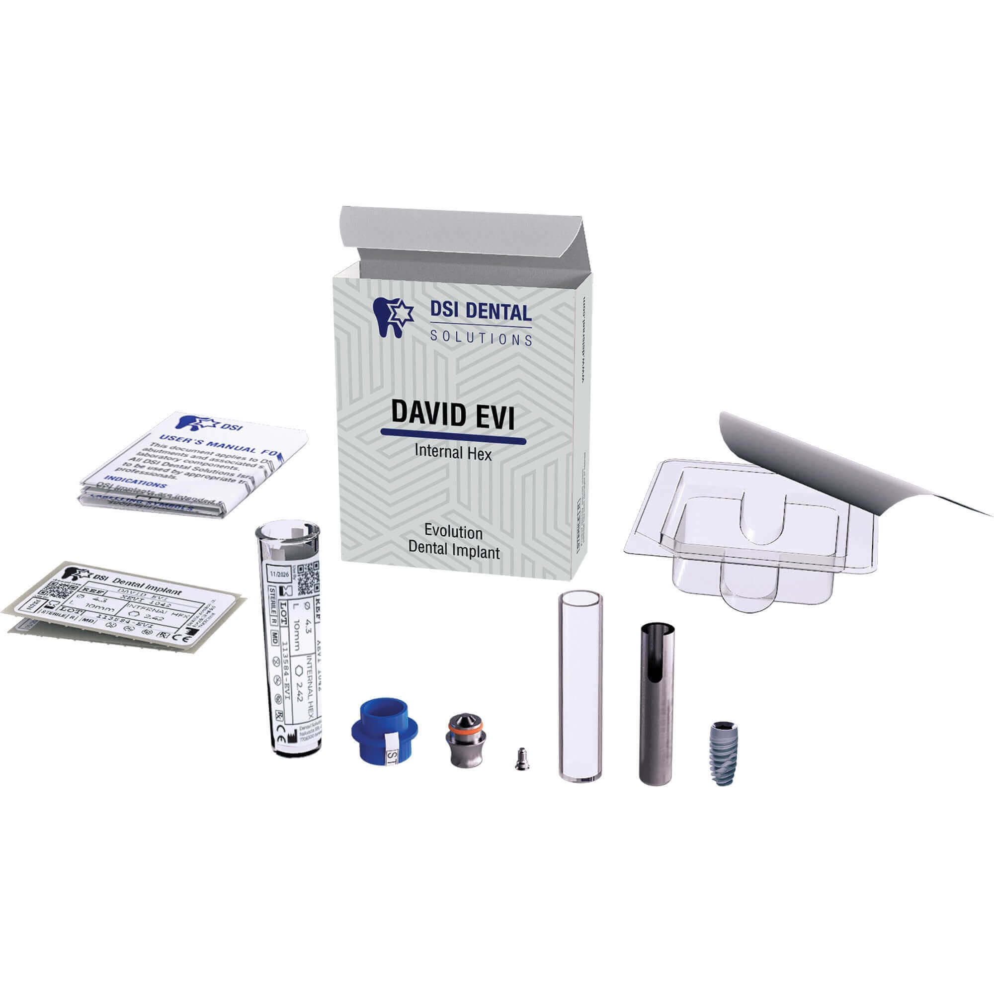 DSI David EVI Spiral Implant - Internal Hex (Narrow)