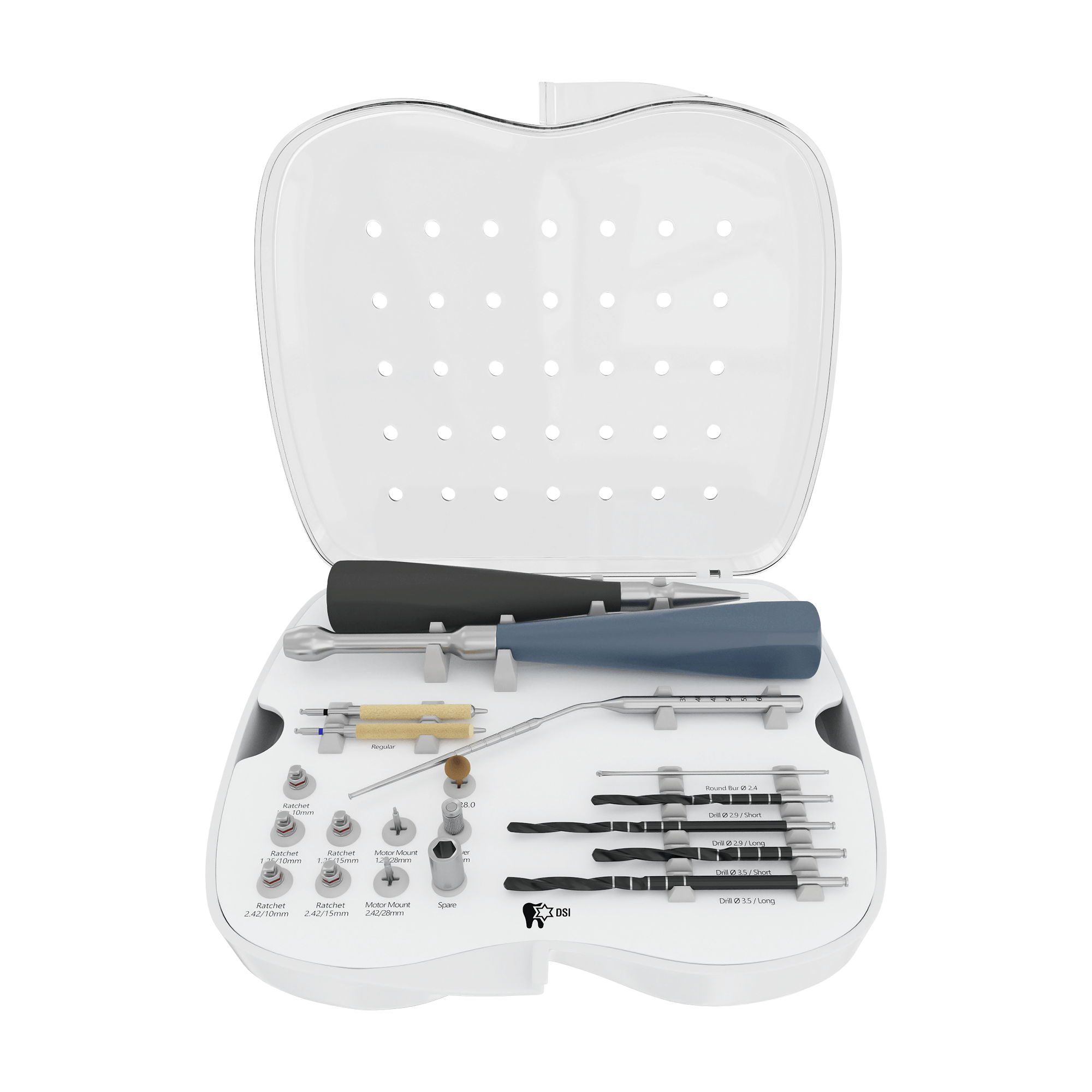 Kit Quirúrgico DSI SK007 Zygo Herramientas y Brocas Instalación de Implantes Cigomáticos