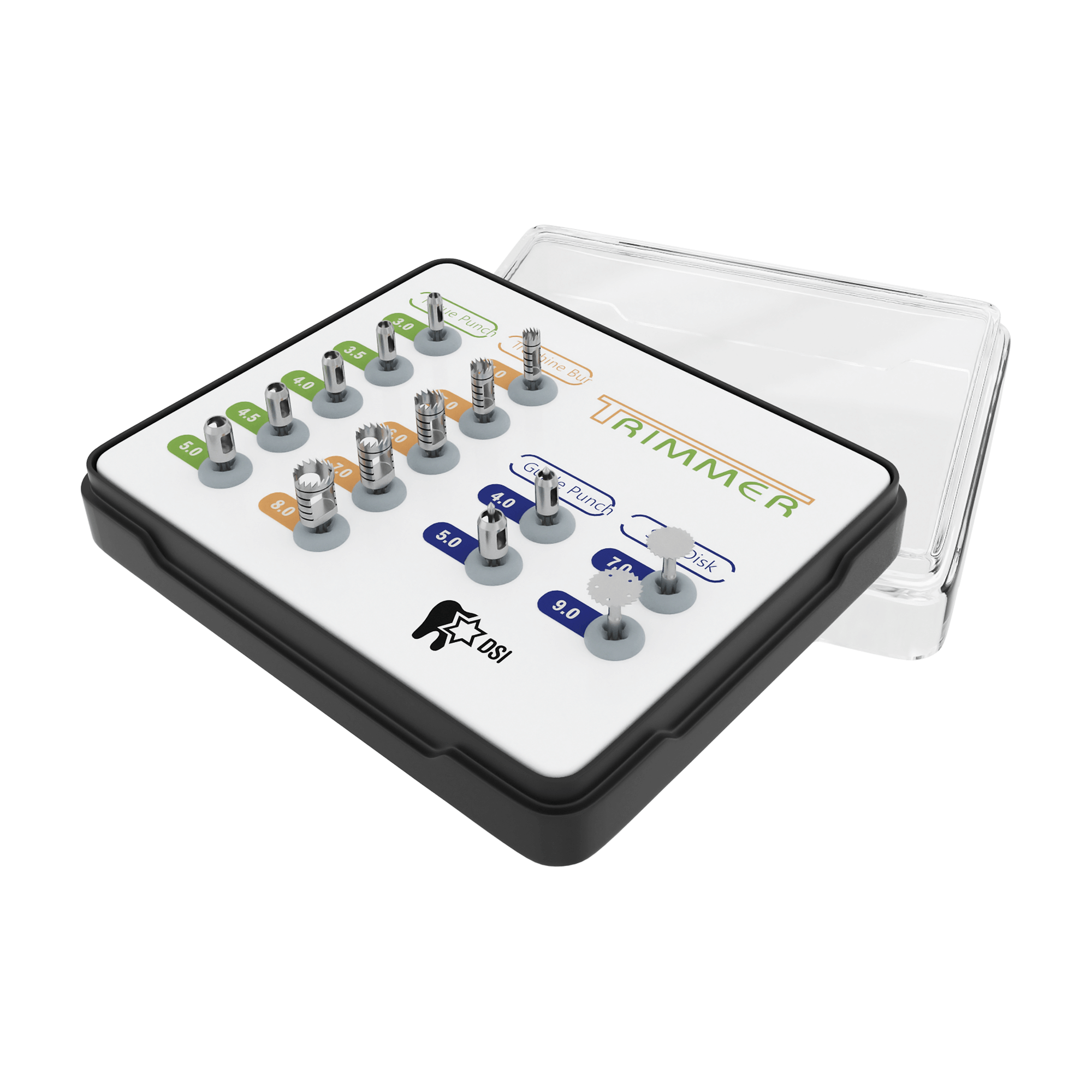 Kit Trapanazione Ossea e Punch per Tessuti DSI per Ossa e Gengive