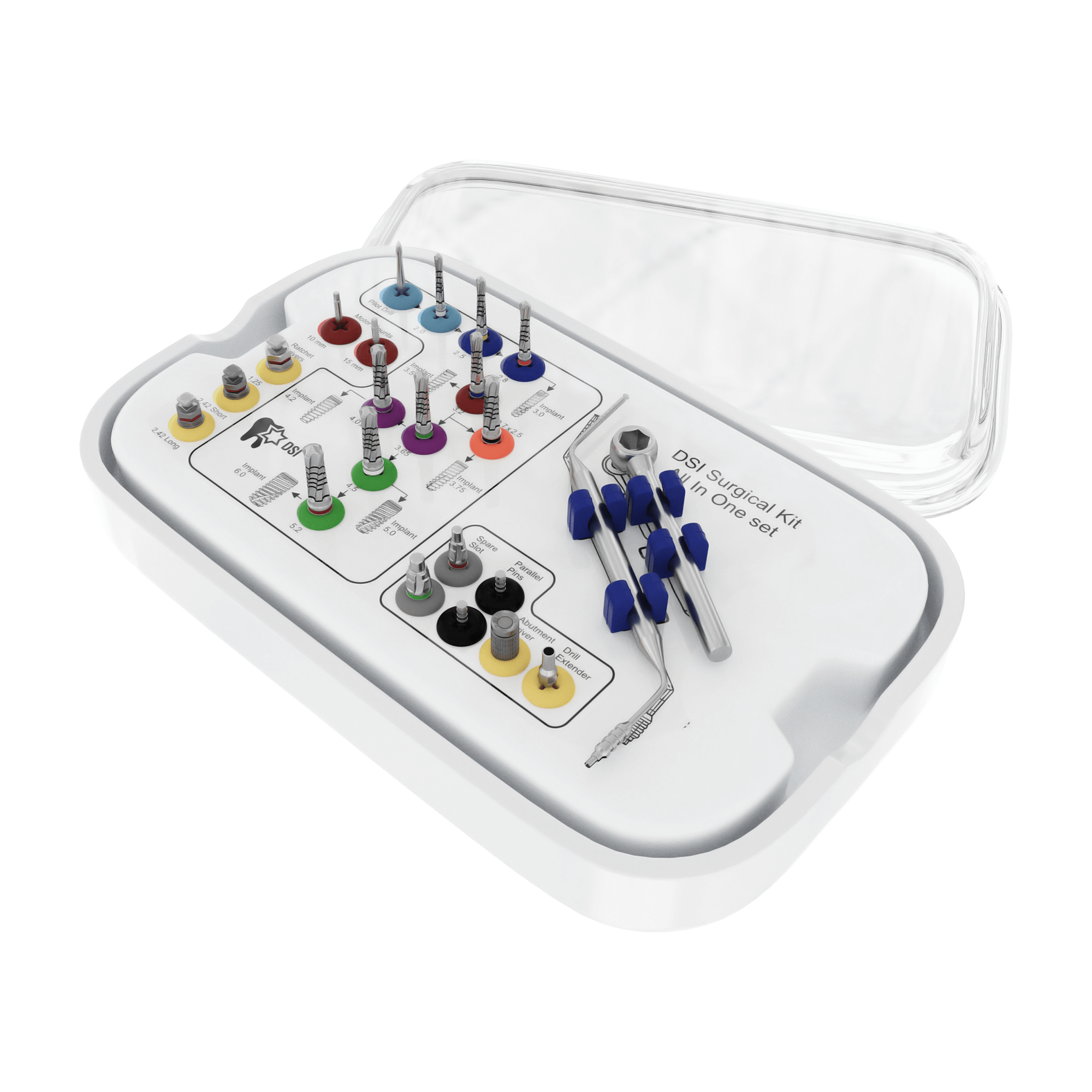DSI SK004 Kit Quirúrgico Premium Todo-en-Uno para Colocación de Implantes