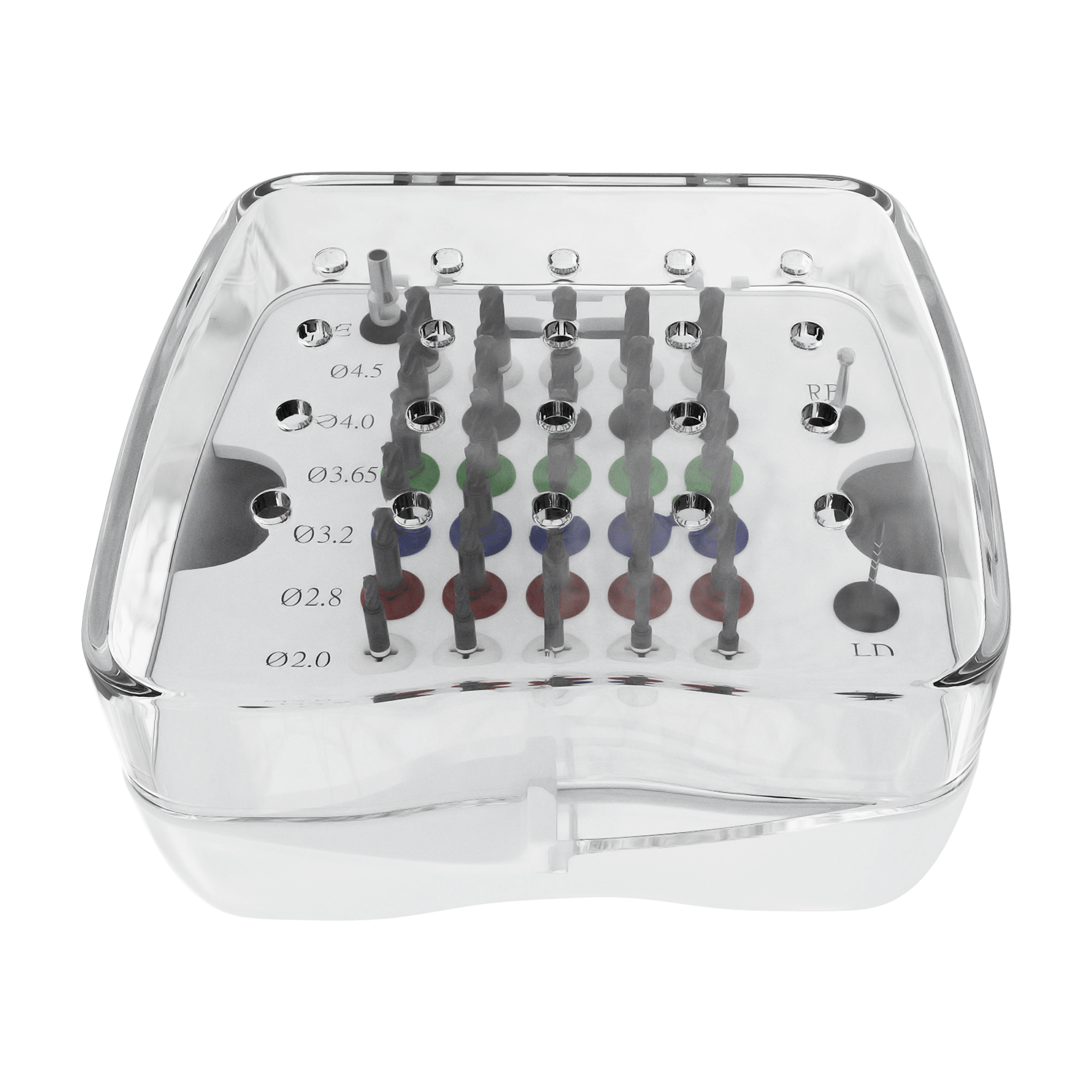 Kit de Brocas de Tope Integral DSI DLC para Preparación de Osteotomía de Implante