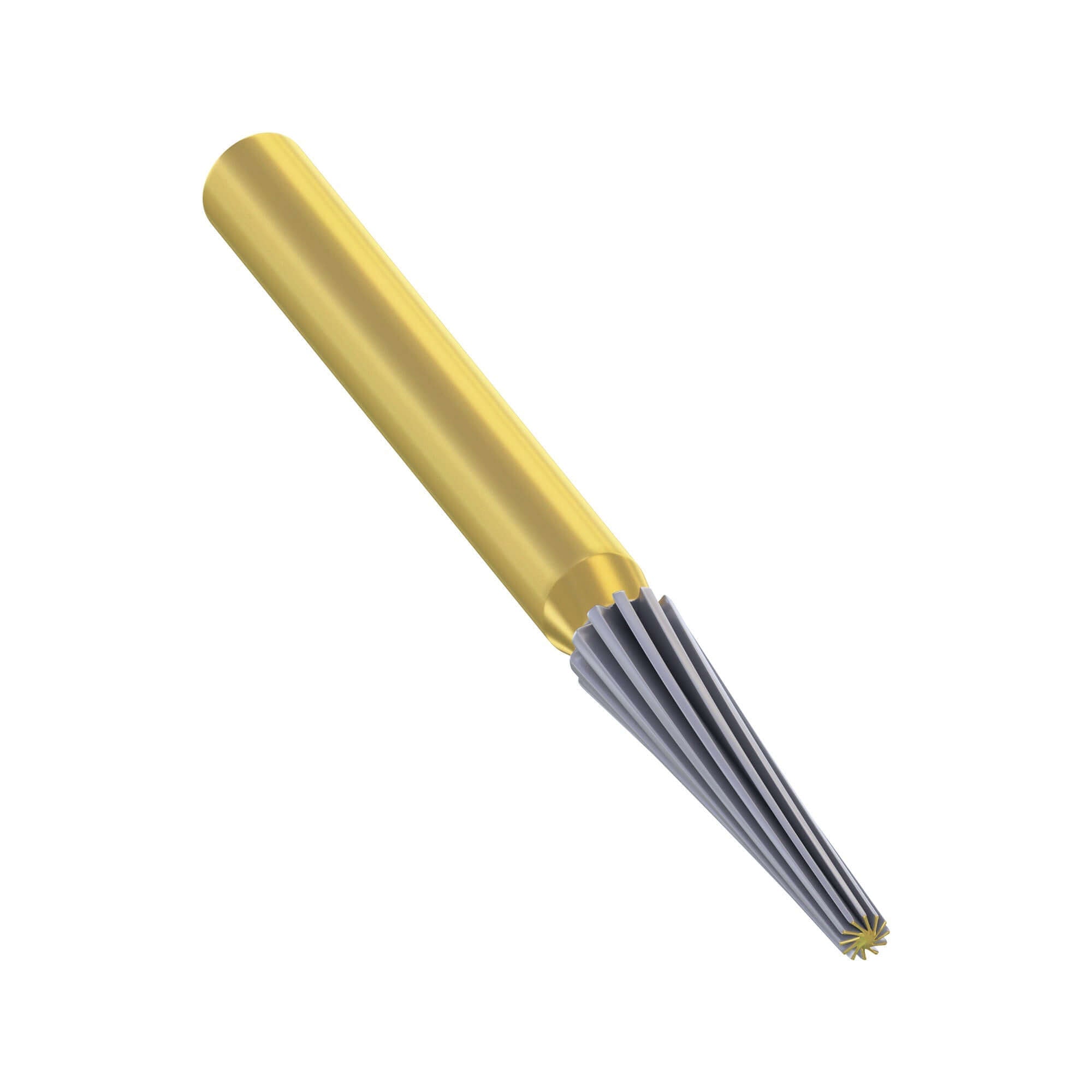 Adhesivo para despegado ortodóntico DSI, remover, fresas de carburo FG de acabado en forma de cono largo (10 piezas)