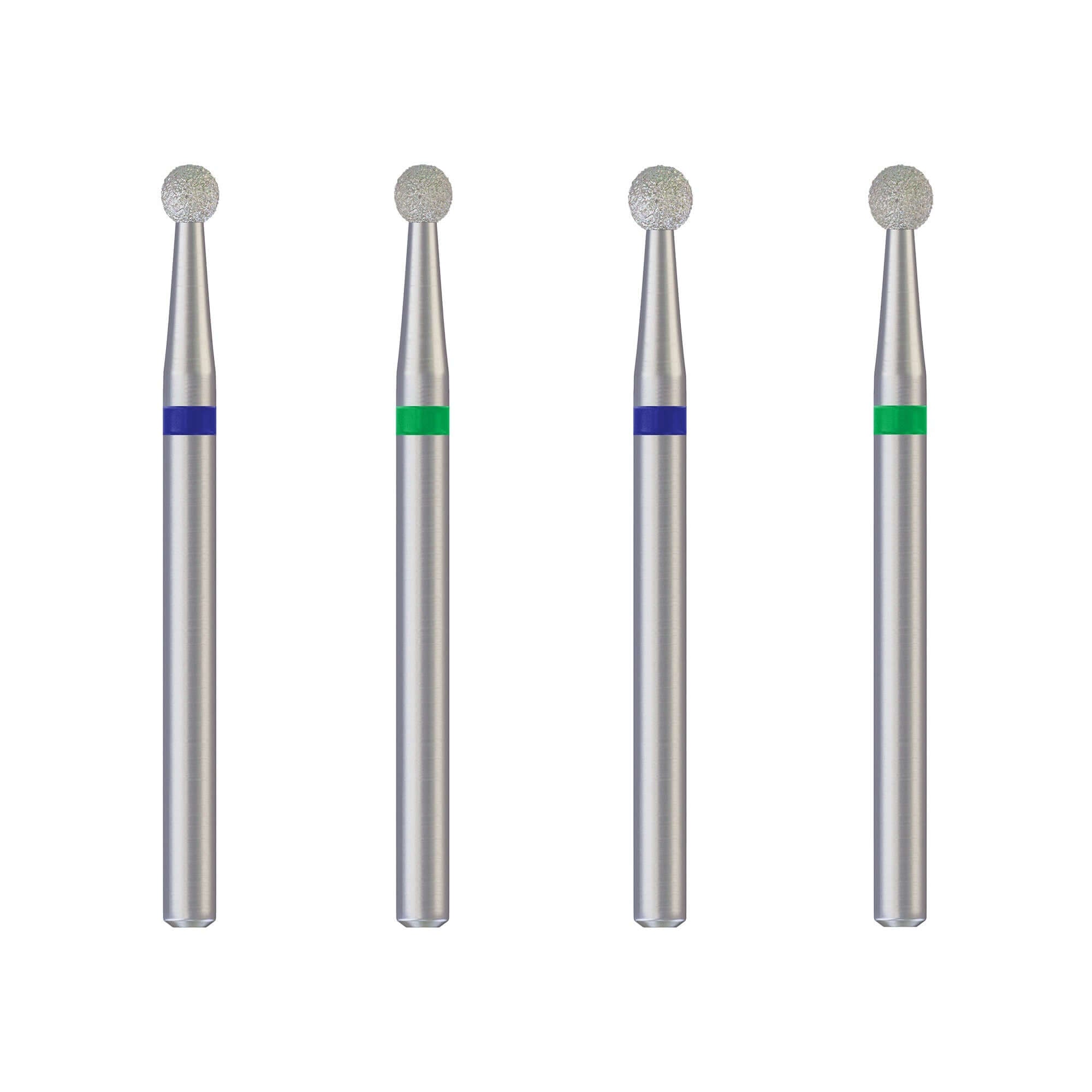Burs de diamante reutilizables DSI Dental, bola redonda (ISO-697) 21mm (10 Pcs)