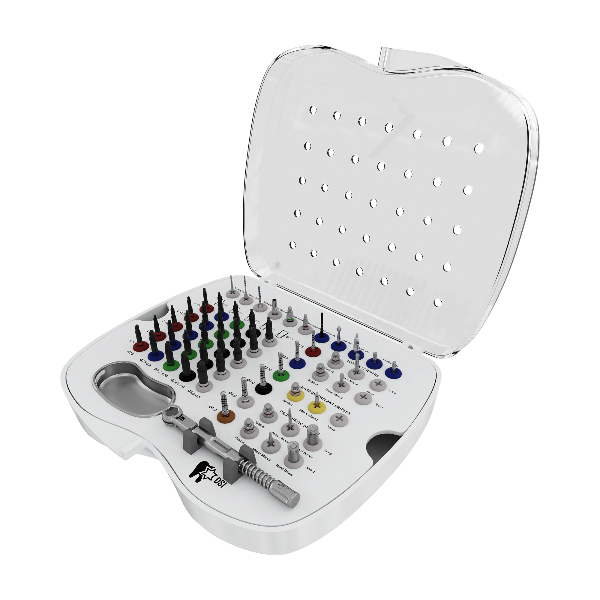 Kit chirurgical professionnel DSI SK006 pour traitement maxillo-facial implantaire avancé