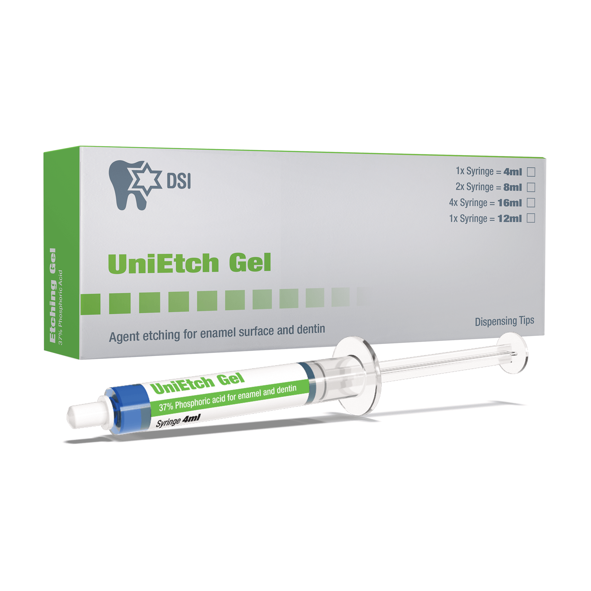 Gel de gravure DSI UniEtch 37% acide phosphorique en seringue
