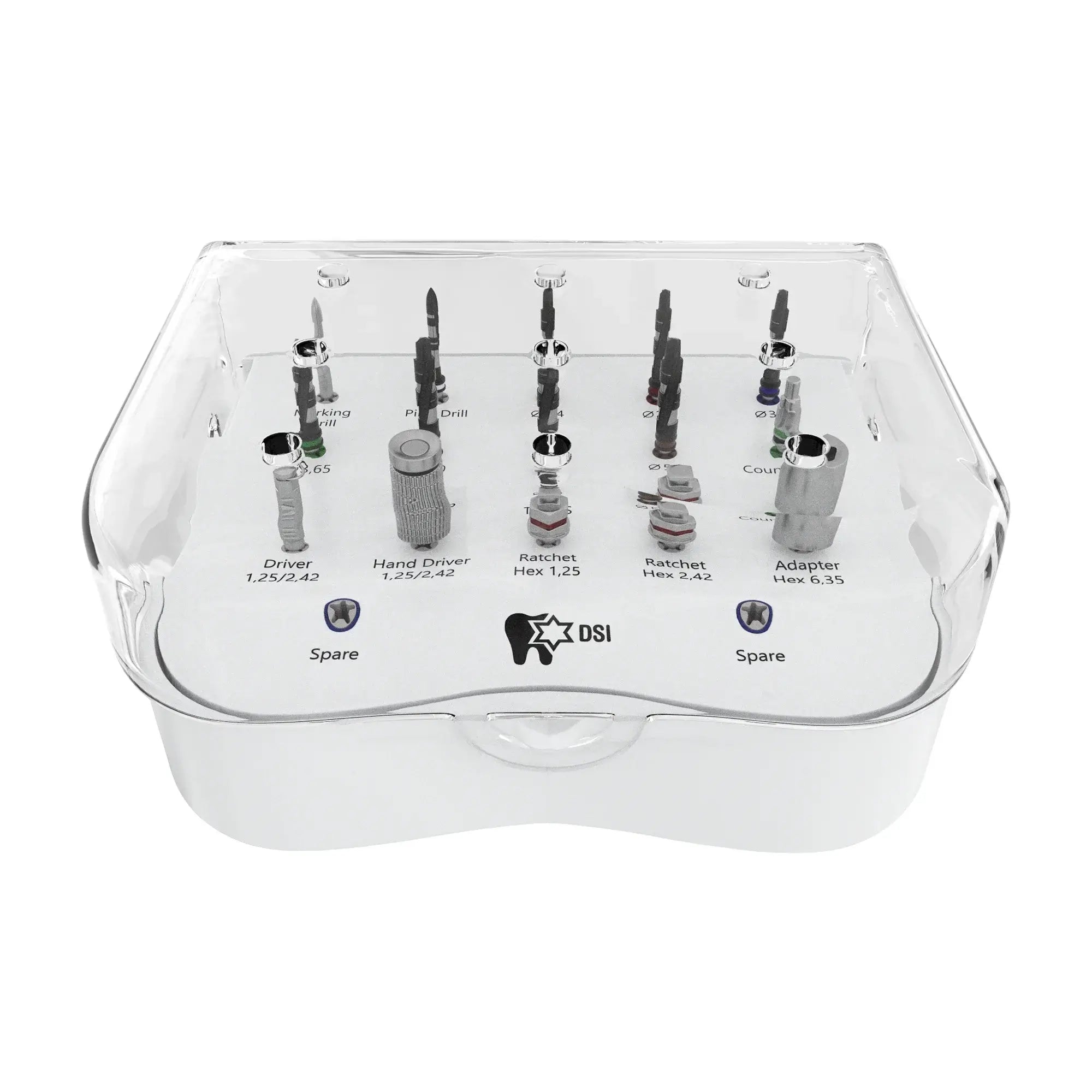 Kit Quirúrgico DSI SK001 Nuevas Brocas Escalonadas para Colocación de Implantes