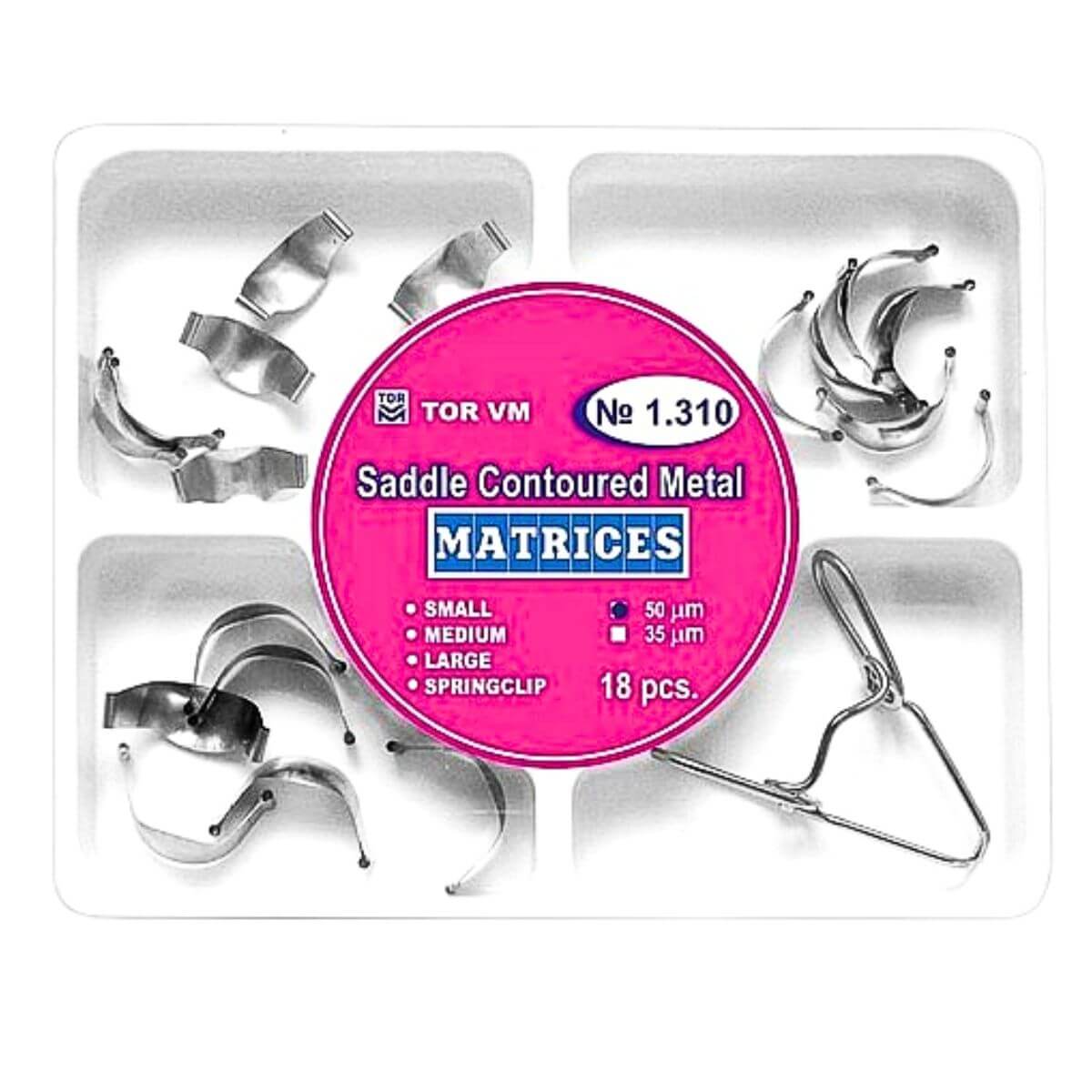 Matrices métalliques profilées en forme de selle Tor VM, ensemble de 18 pièces