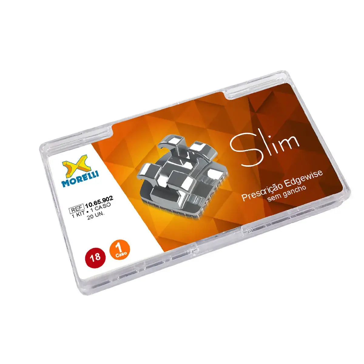 Brackets Morelli Orthodontic Slim Edgewise Slot 18 pour un seul patient