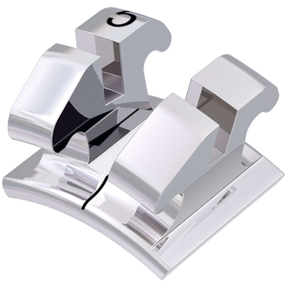 Brackets orthodontiques Dentaurum Equilibrium 022 fente avec crochets #3 MBT 5x5 boîte simple