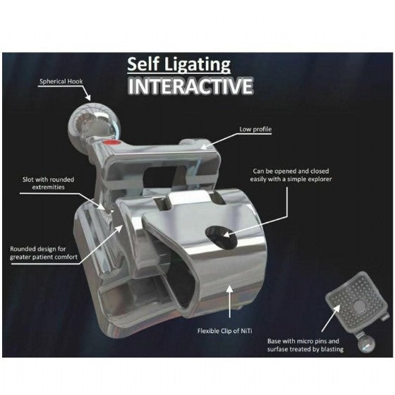 Morelli SLI Brackets Ortodónticos Autoligables Roth 22 Gancho 3/4/5 caso individual