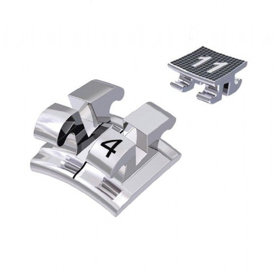 Brackets orthodontiques Dentaurum Equilibrium 022 Slot avec crochets #345 MBT 5x5 cas unique