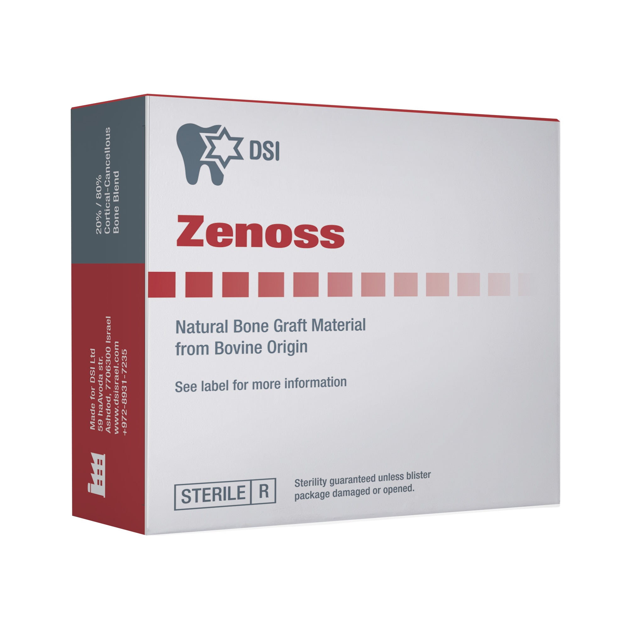 DSI Zenoss Bovine Natural Bone Graft Calcium Hydroxyphosphate Chips