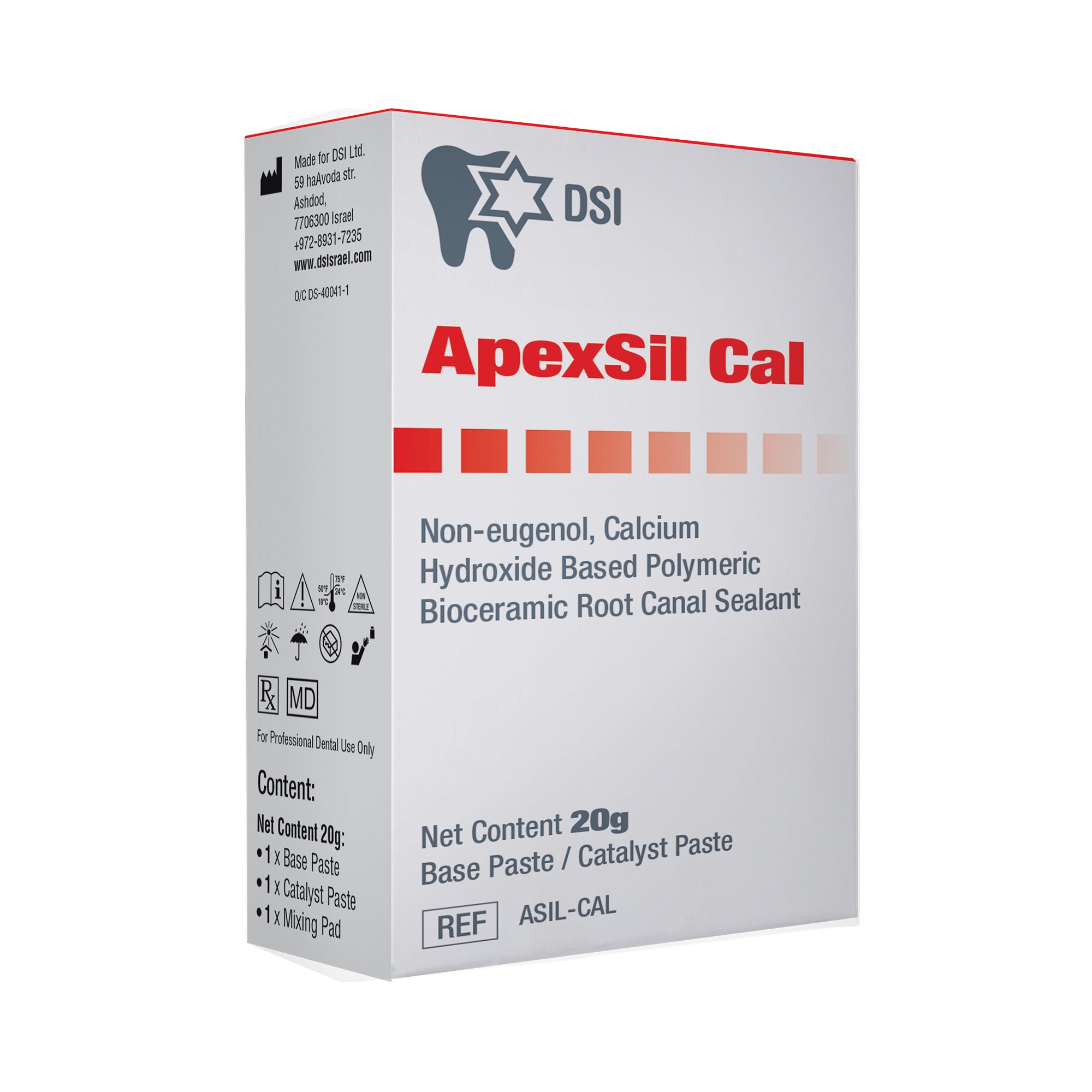 DSI Apexsil Cal Calcium Hydroxide Root Canal Filling Material 12.5+7.5g