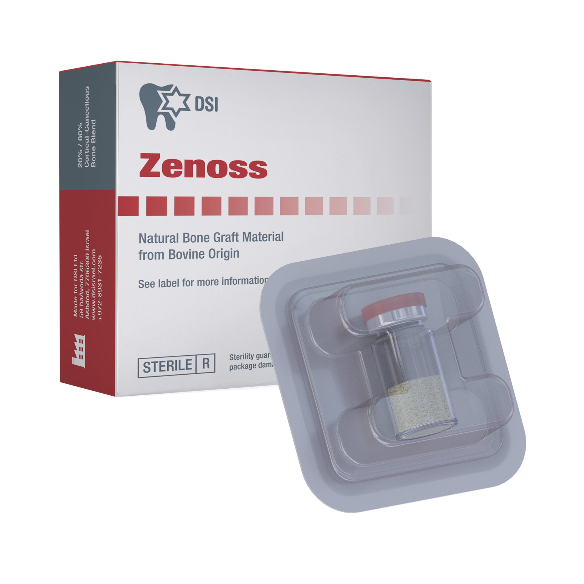 DSI Zenoss Bovine Natural Bone Graft Cortical-Cancellous Mix Granules