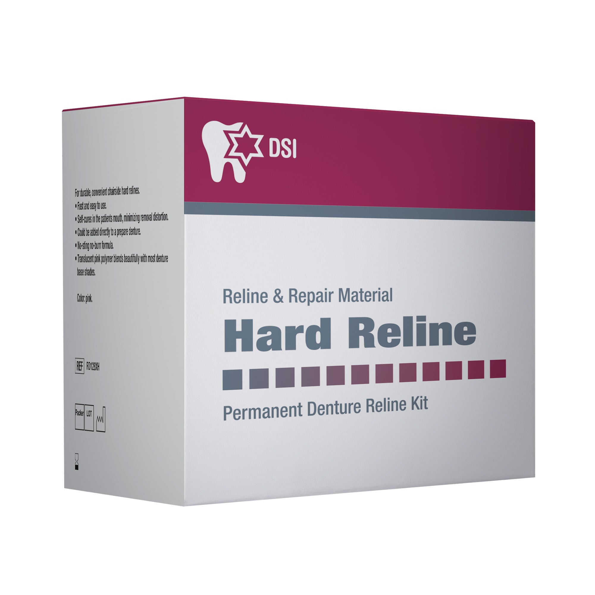 DSI Hard Reline Matériau de Reline de Dentier Permanent 100g + 100ml