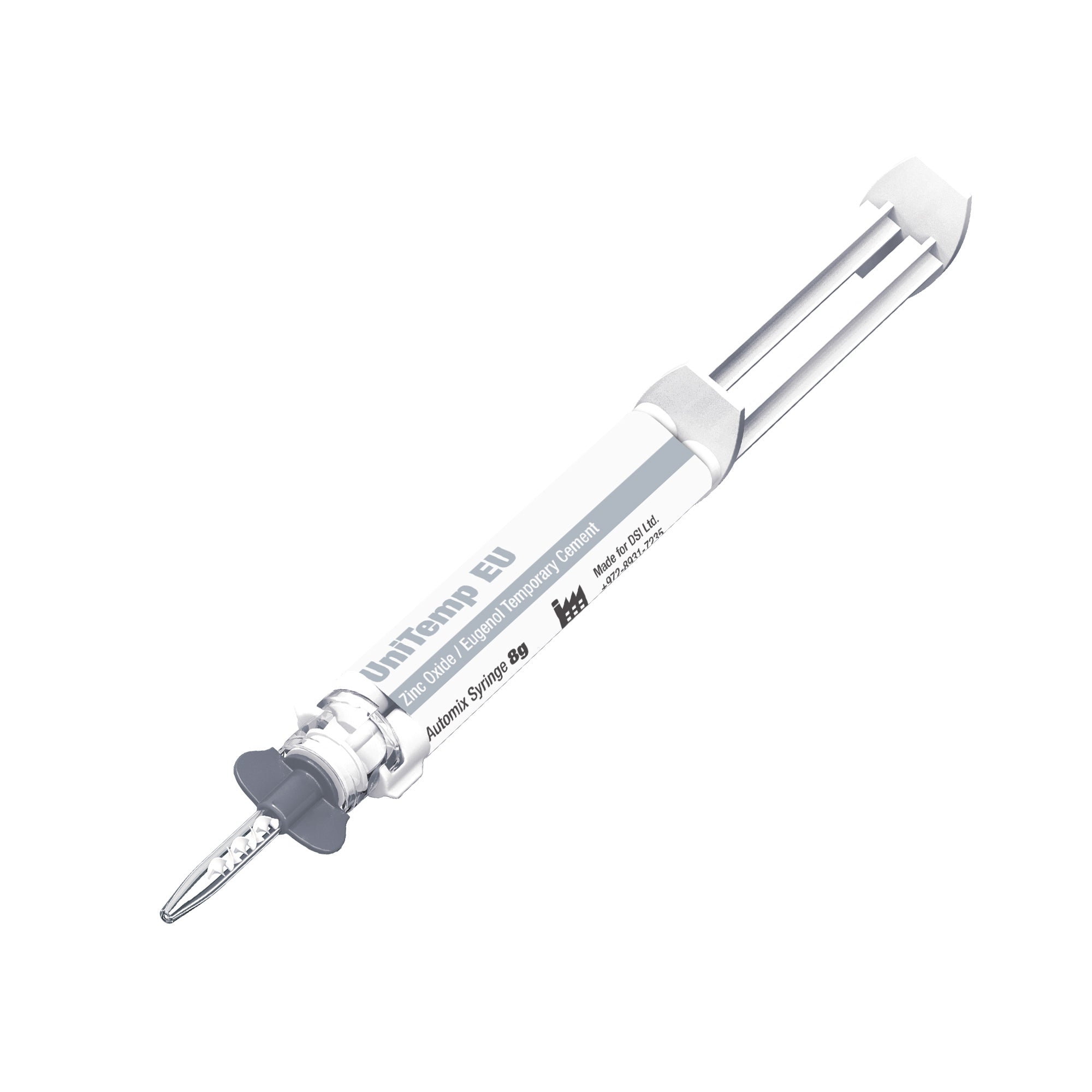 DSI UniTemp EU Zinc Oxide Eugenol Temporary Cement Automix Syringe 8g