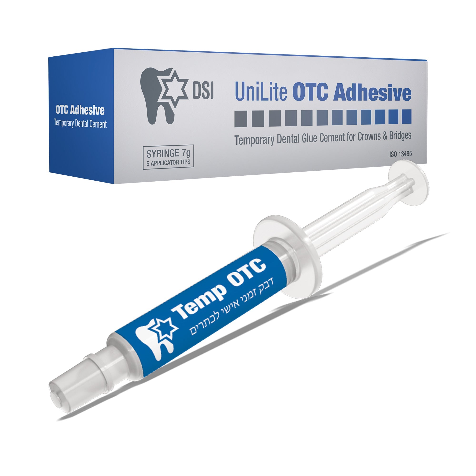 DSI Temp OTC Premier Secours Urgence Ciment Temporaire pour Couronnes et Bridges 7g