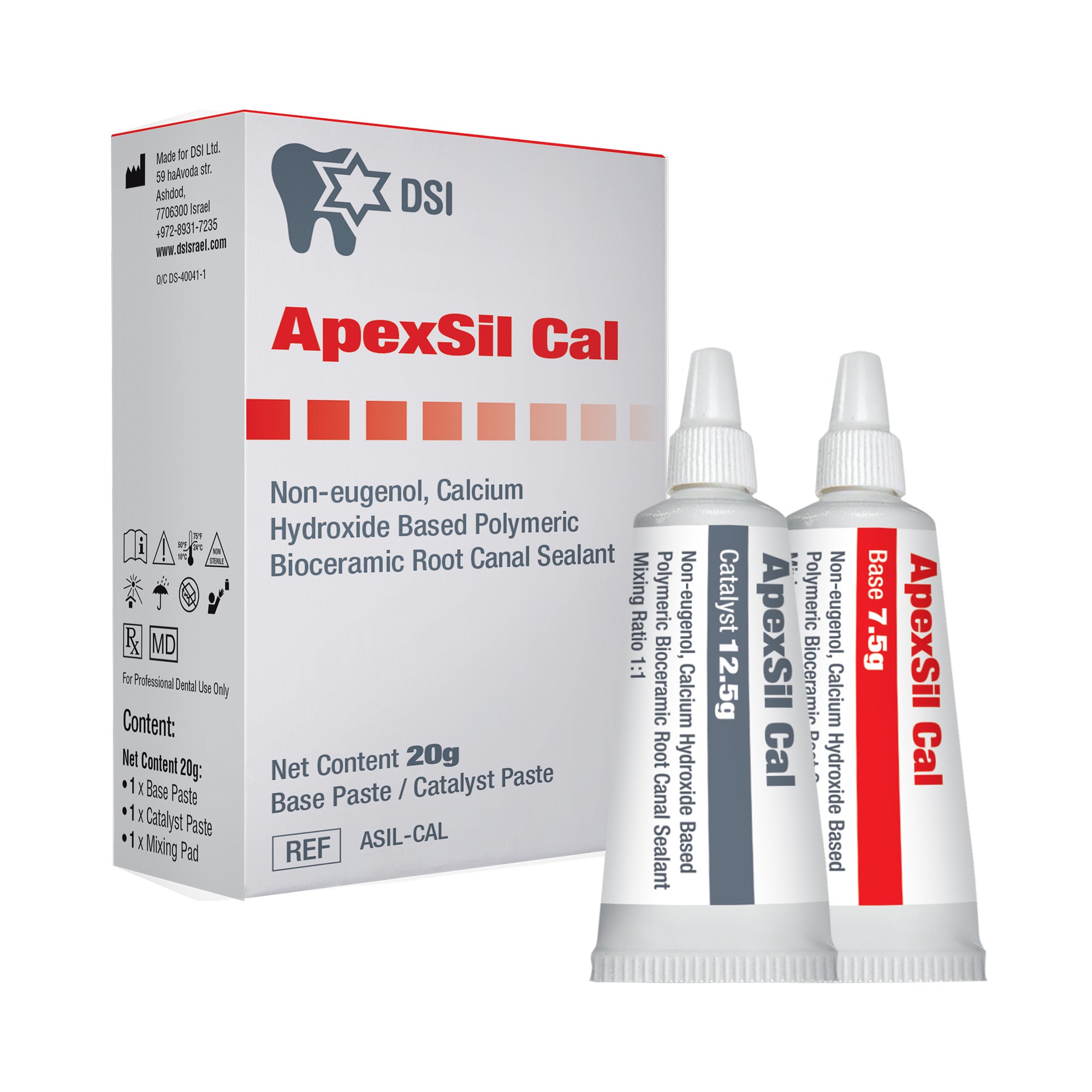 DSI Apexsil Cal Calcium Hydroxide Root Canal Filling Material 12.5+7.5g