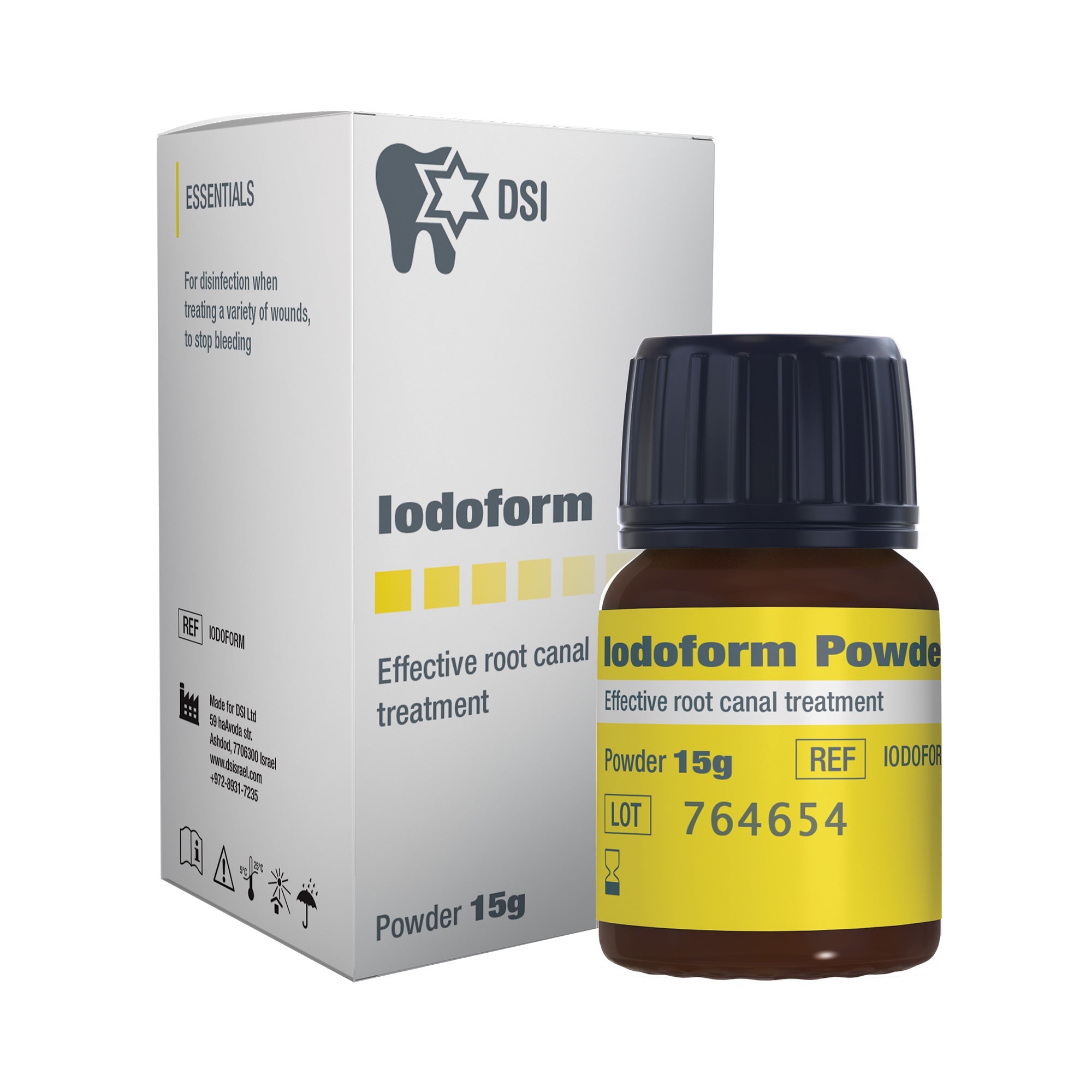 DSI Polvo de Iodoformo para Tratamiento de Conducto Radicular 15g 0.5oz